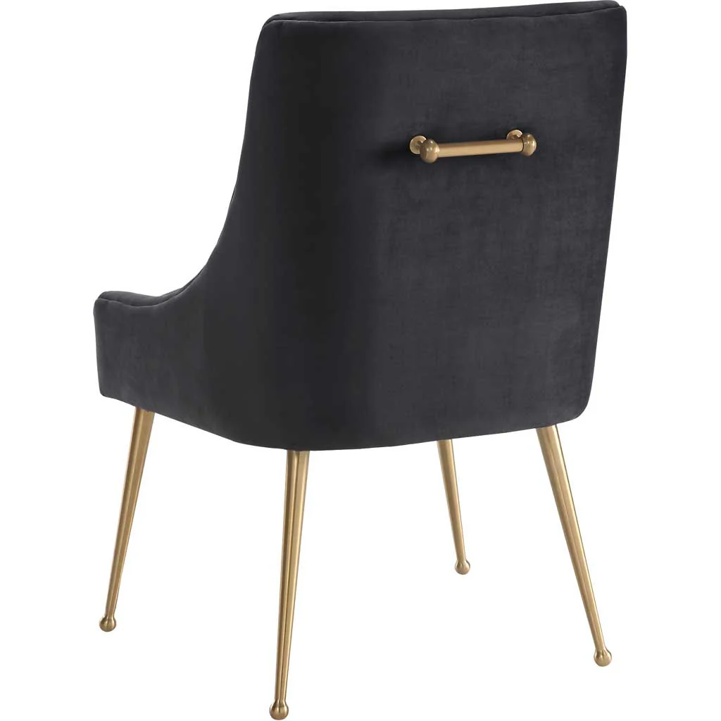 Bordeaux Velvet Side Chair Gray - Image 2