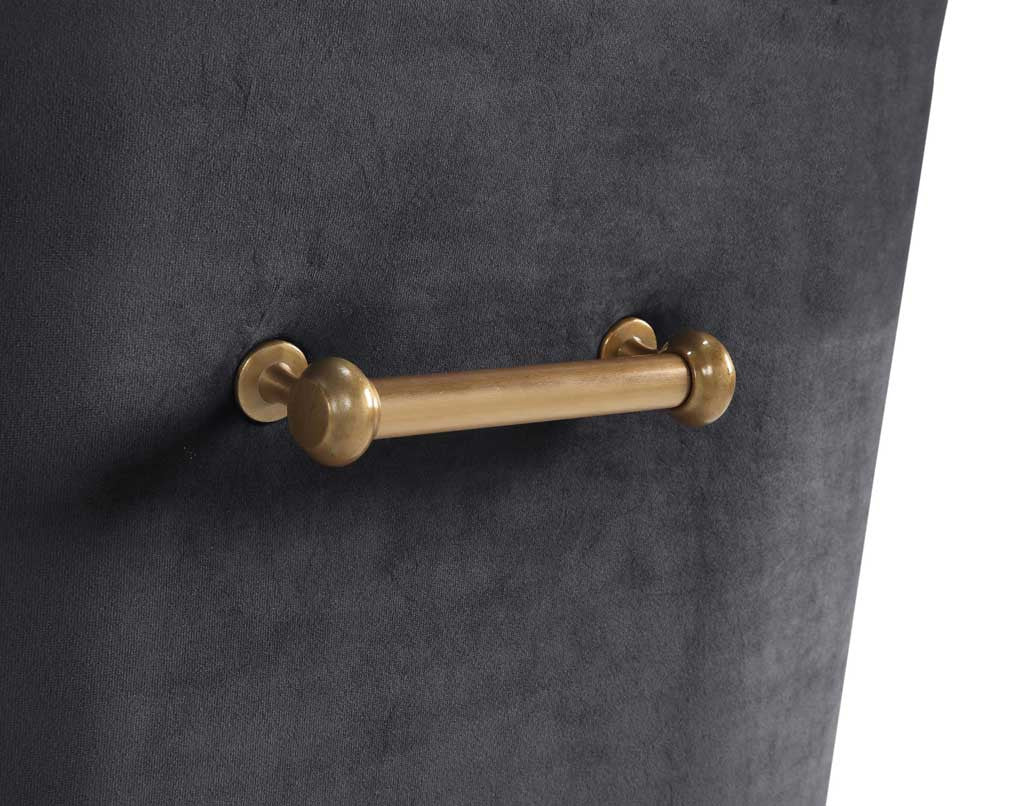 Bordeaux Velvet Side Chair Gray - Image 4