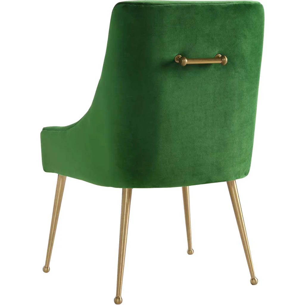 Bordeaux Velvet Side Chair Green - Image 2