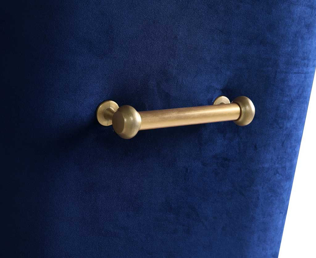 Bordeaux Velvet Side Chair Navy - Image 4