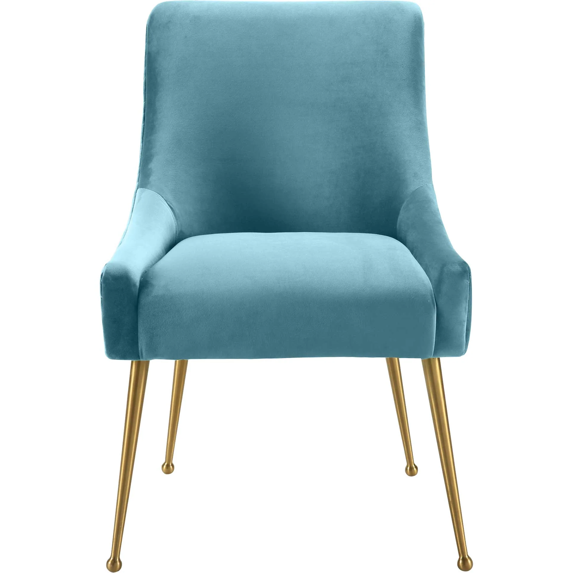 Bordeaux Velvet Side Chair Sea Blue - Image 2