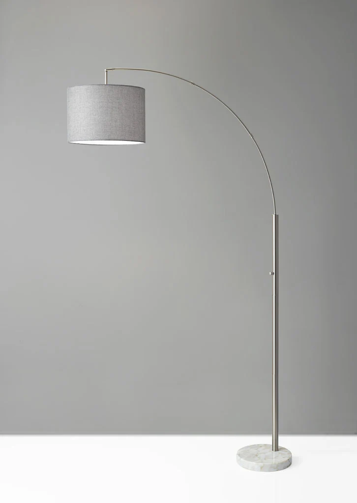 Boston Arc Lamp Brushed Steel - Image 2
