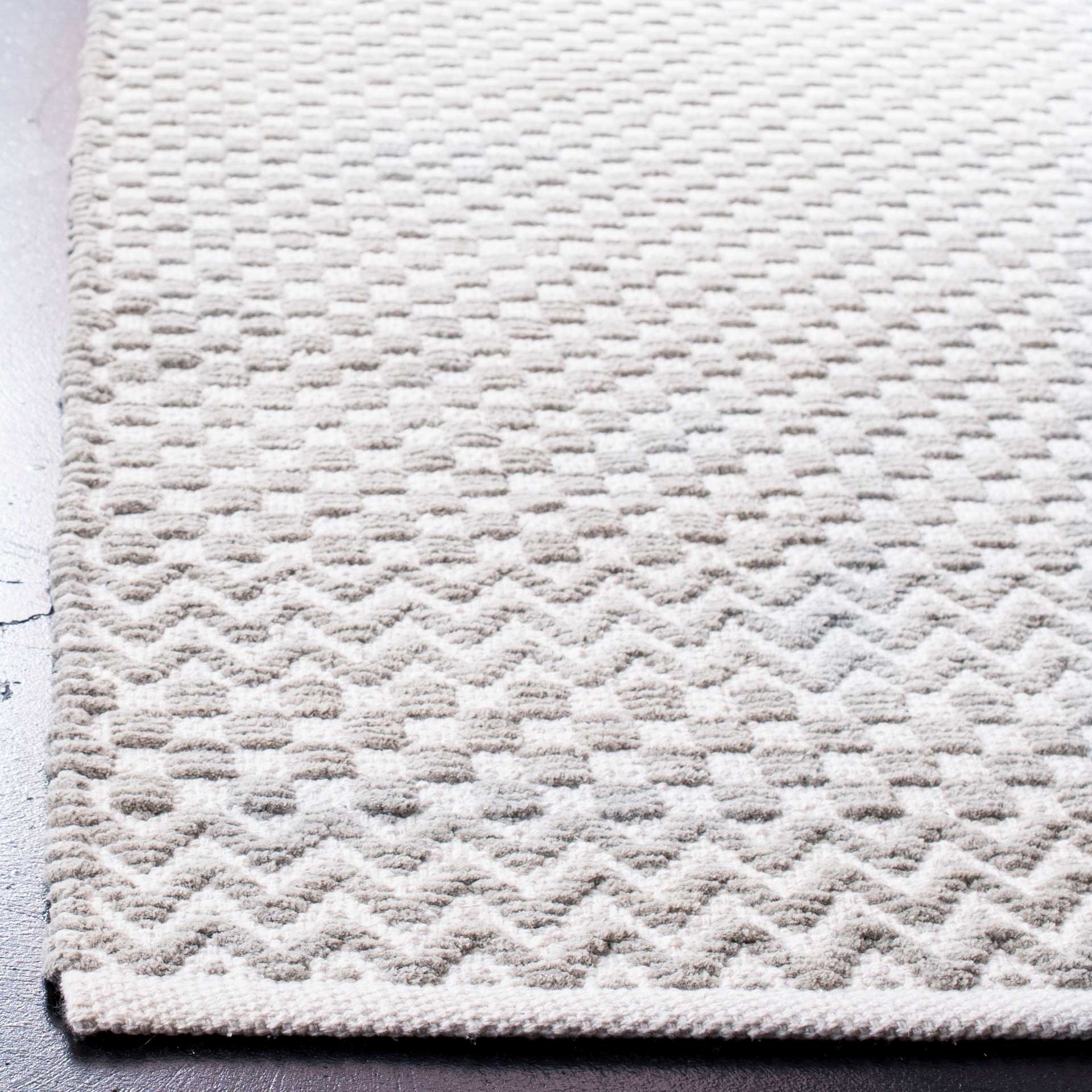 Boston Checker Gray Area Rug - Image 4