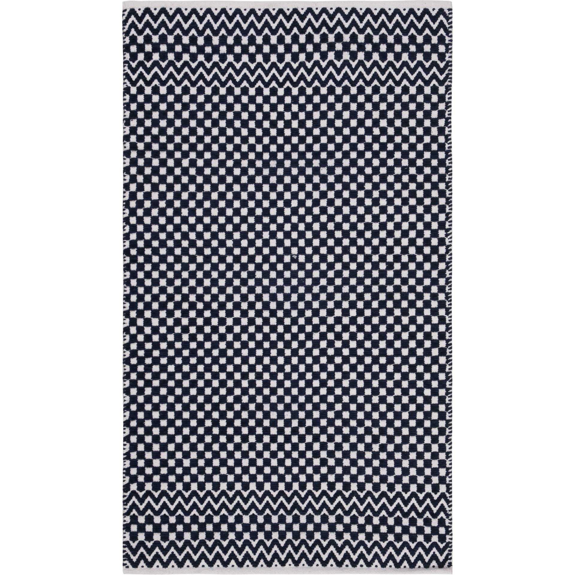 Boston Checker Navy Area Rug - Image 3