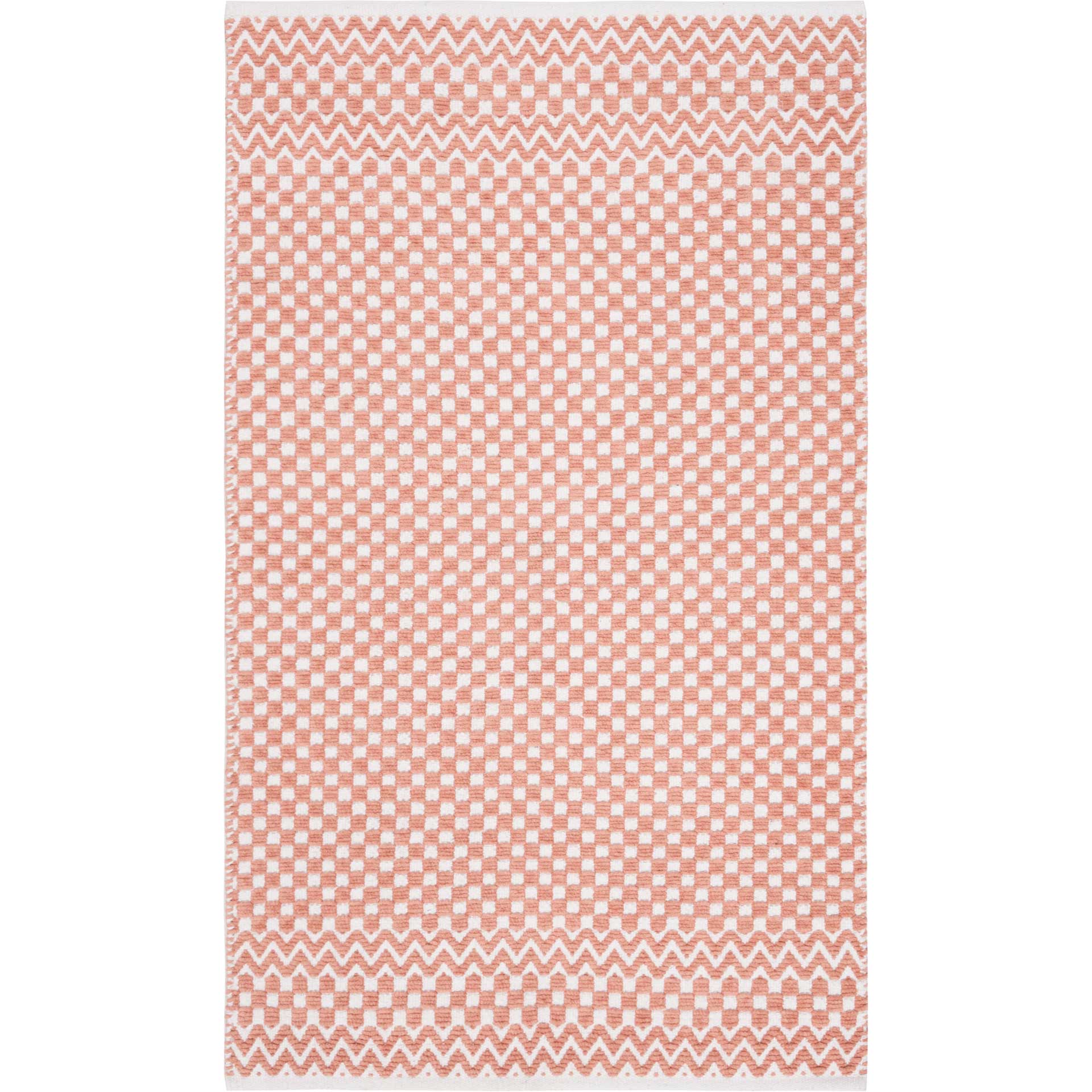 Boston Checker Orange Area Rug - Image 3