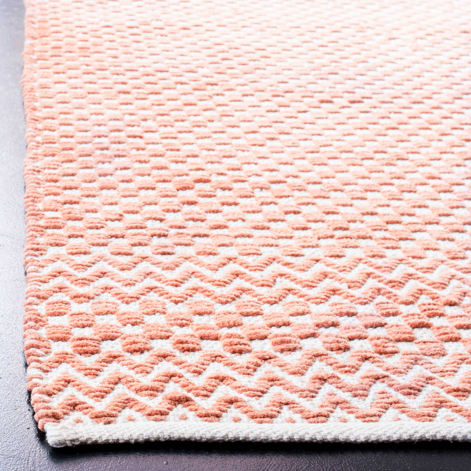 Boston Checker Orange Area Rug - Image 4
