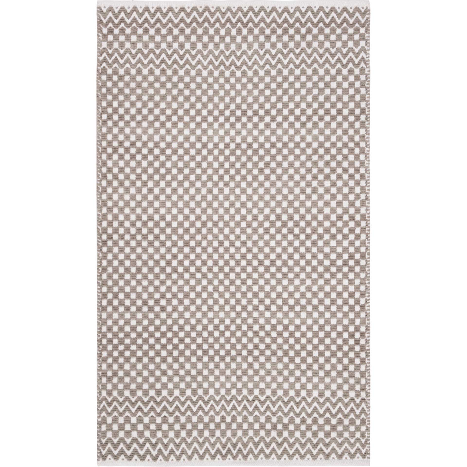 Boston Checker Taupe Area Rug - Image 3