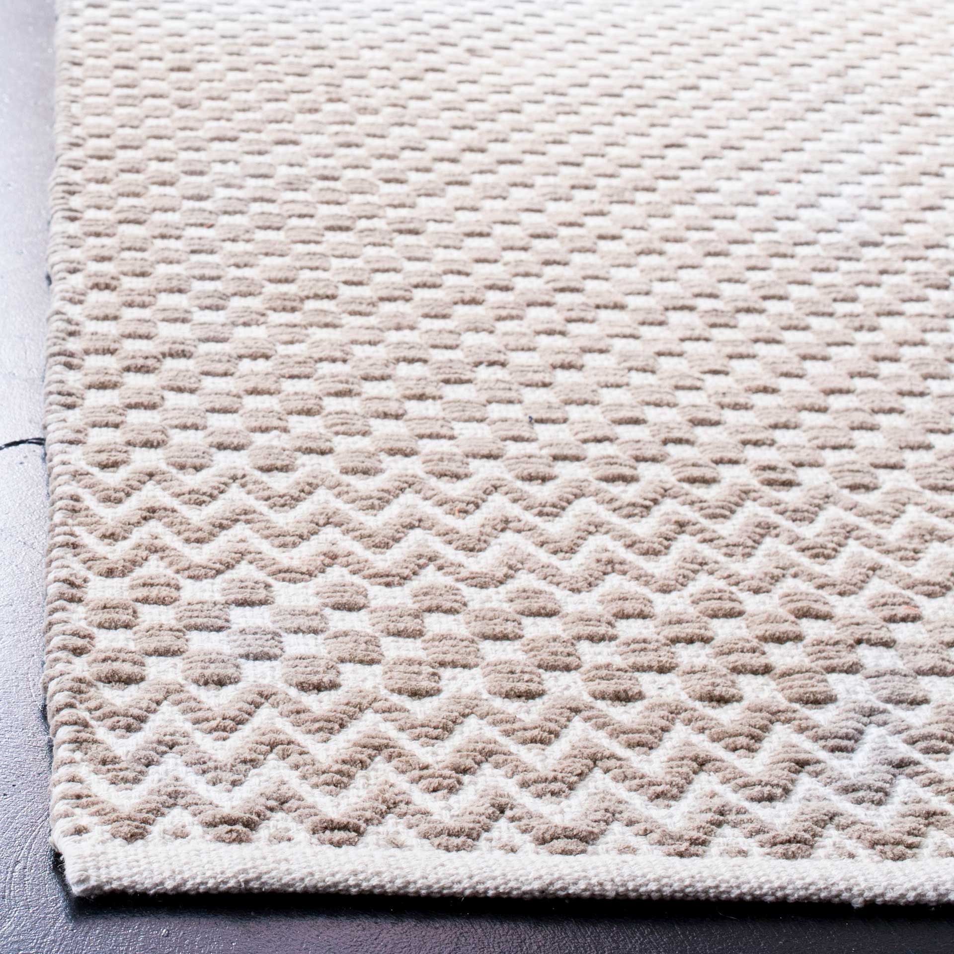 Boston Checker Taupe Area Rug - Image 4