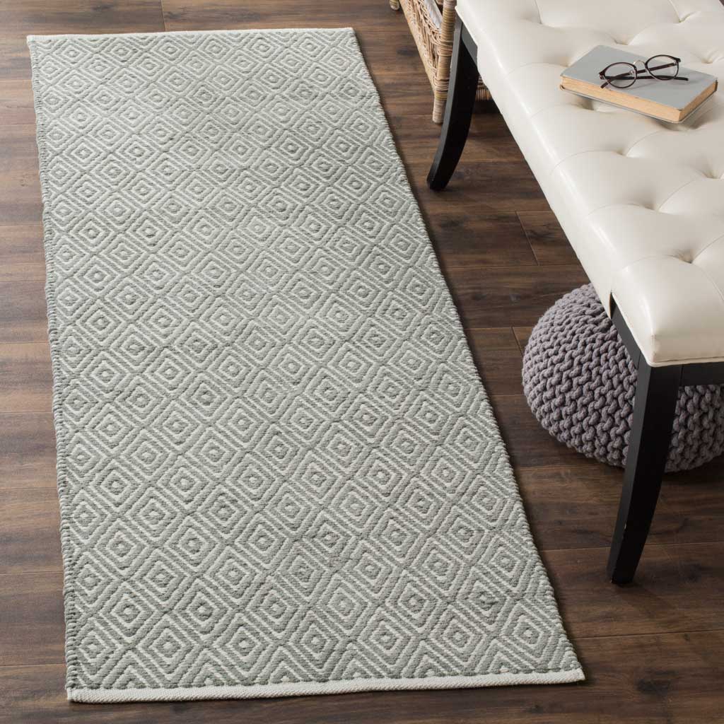 Boston Diamond Gray Runner Rug - Image 2