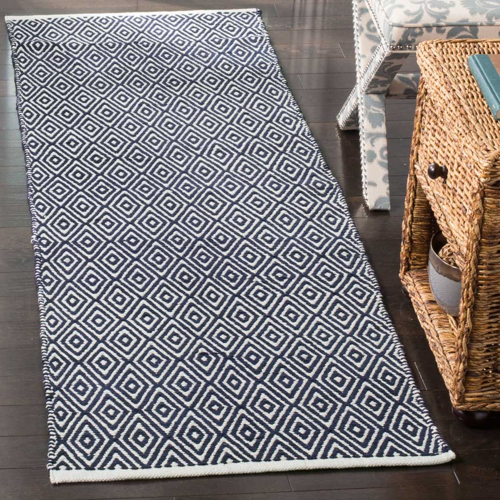 Boston Diamond Navy Runner Rug - Image 2