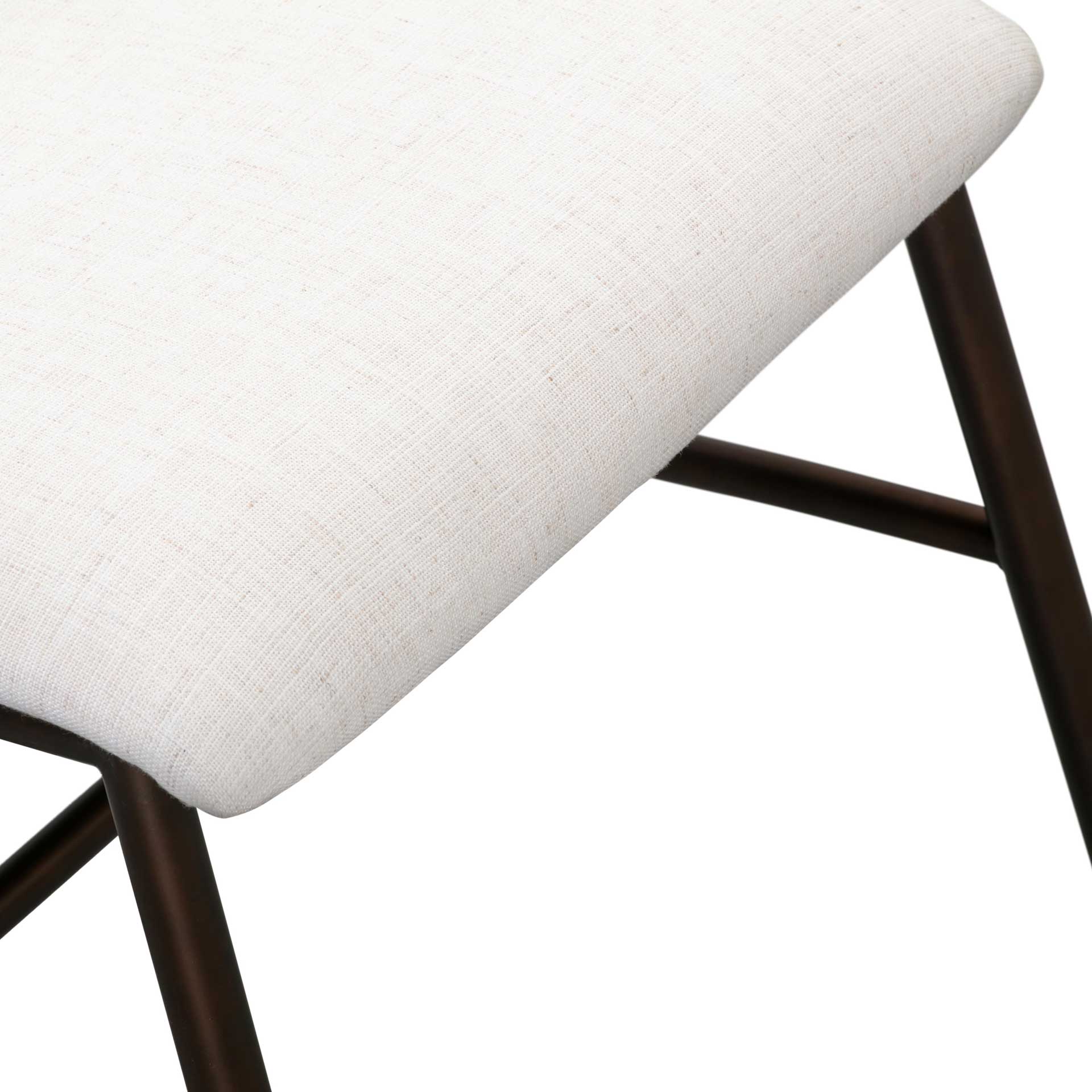 Boston Upholstered Dining Chair Flax (Set of 2) - Image 5
