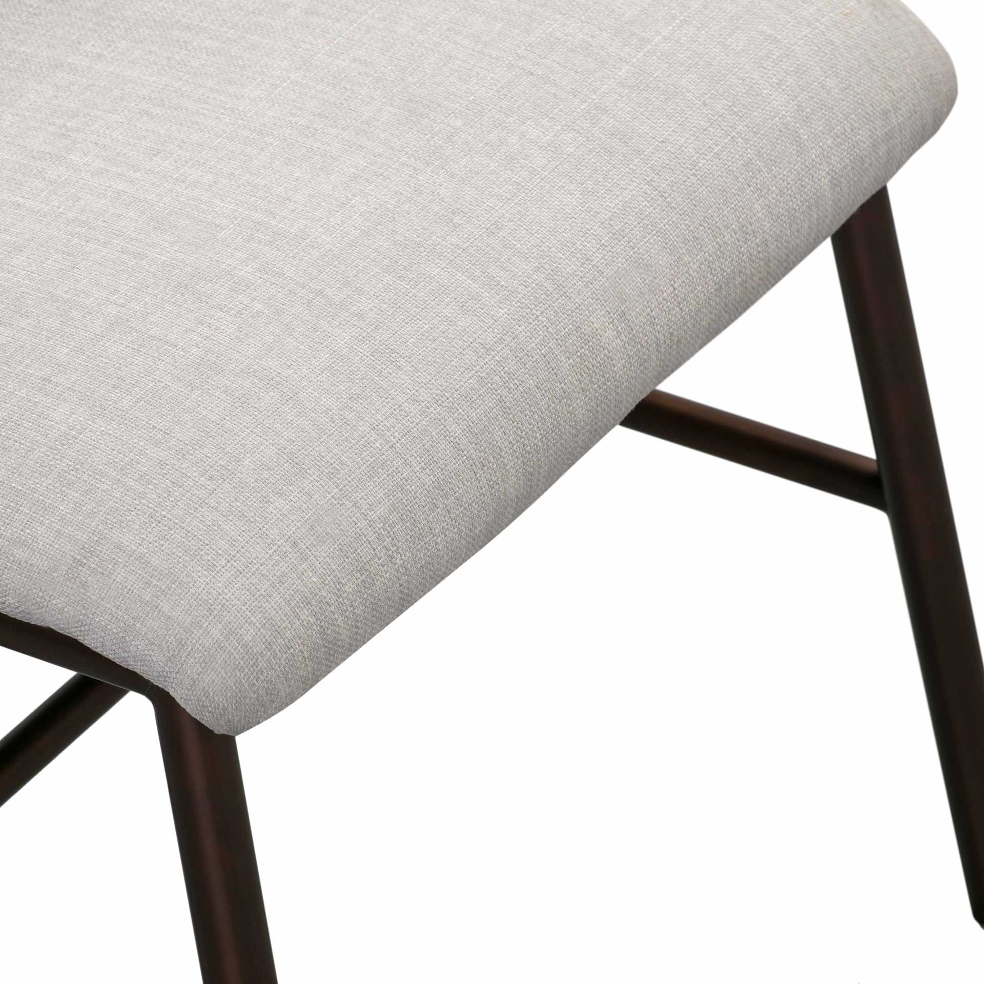 Boston Upholstered Dining Chair Taupe (Set of 2) - Image 5