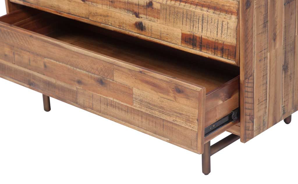 Boston Wooden 6 Drawer Dresser Brown - Image 4