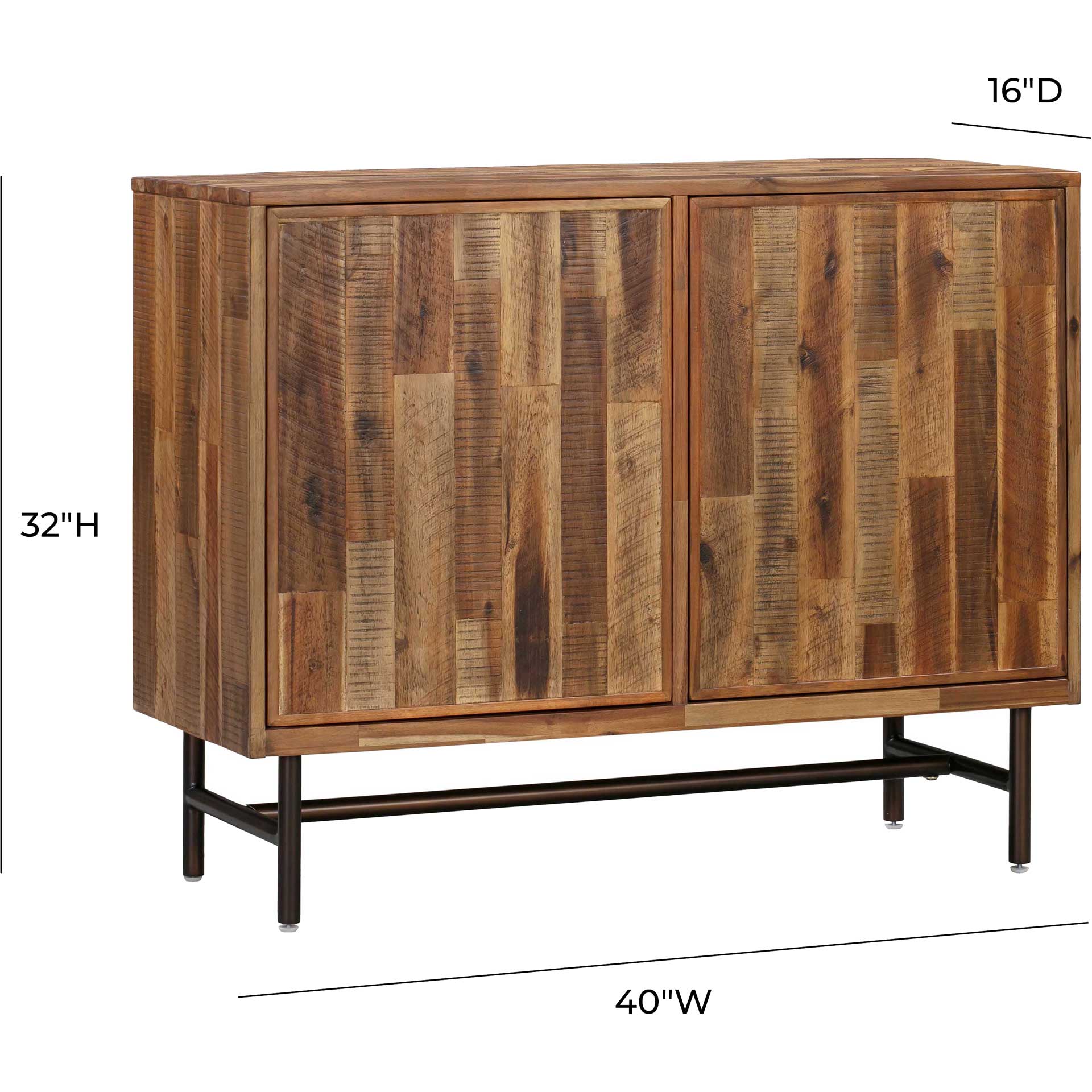 Boston Wooden Accent Cabinet Brown - Image 5