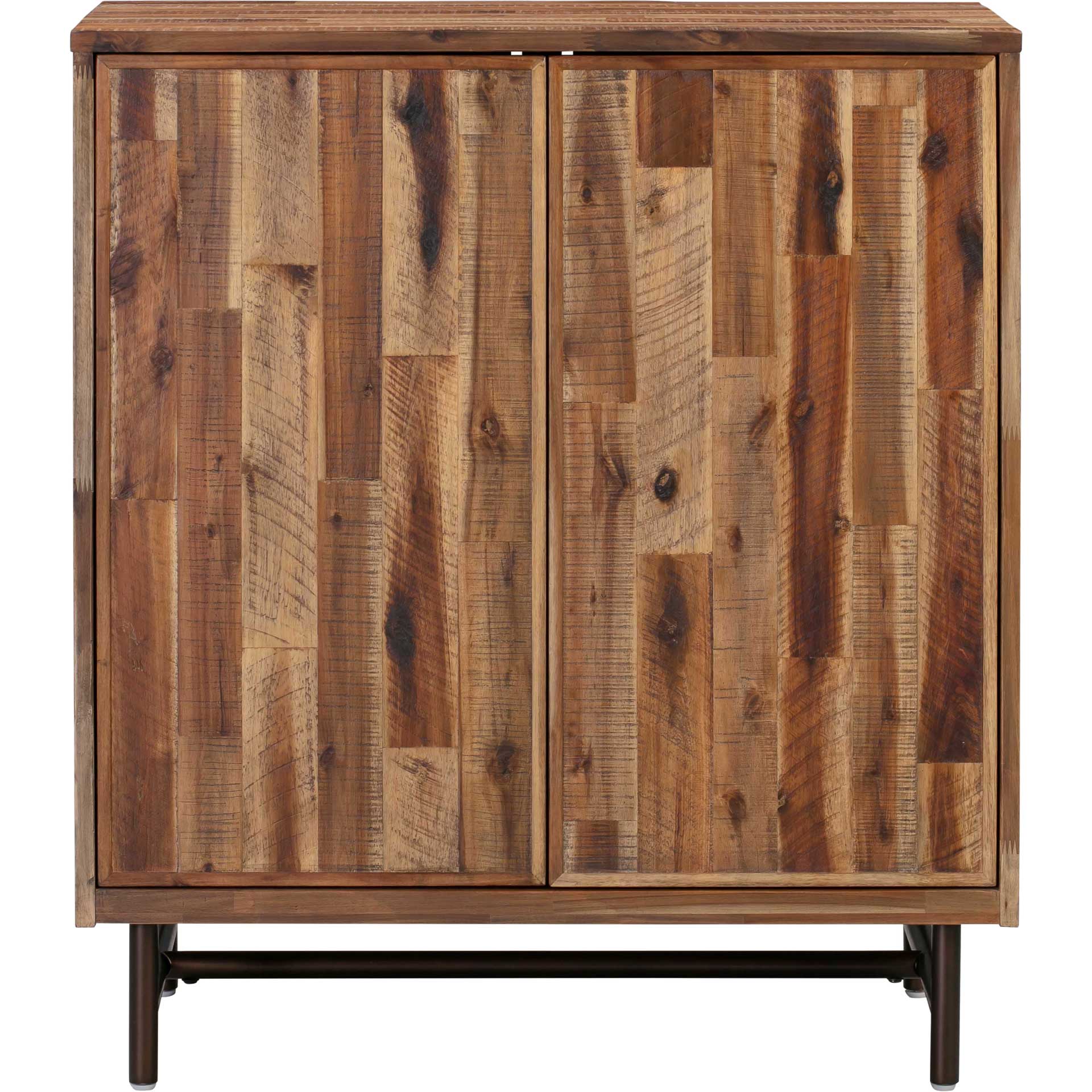 Boston Wooden Bar Cabinet Rustic/Dark Brown - Image 2