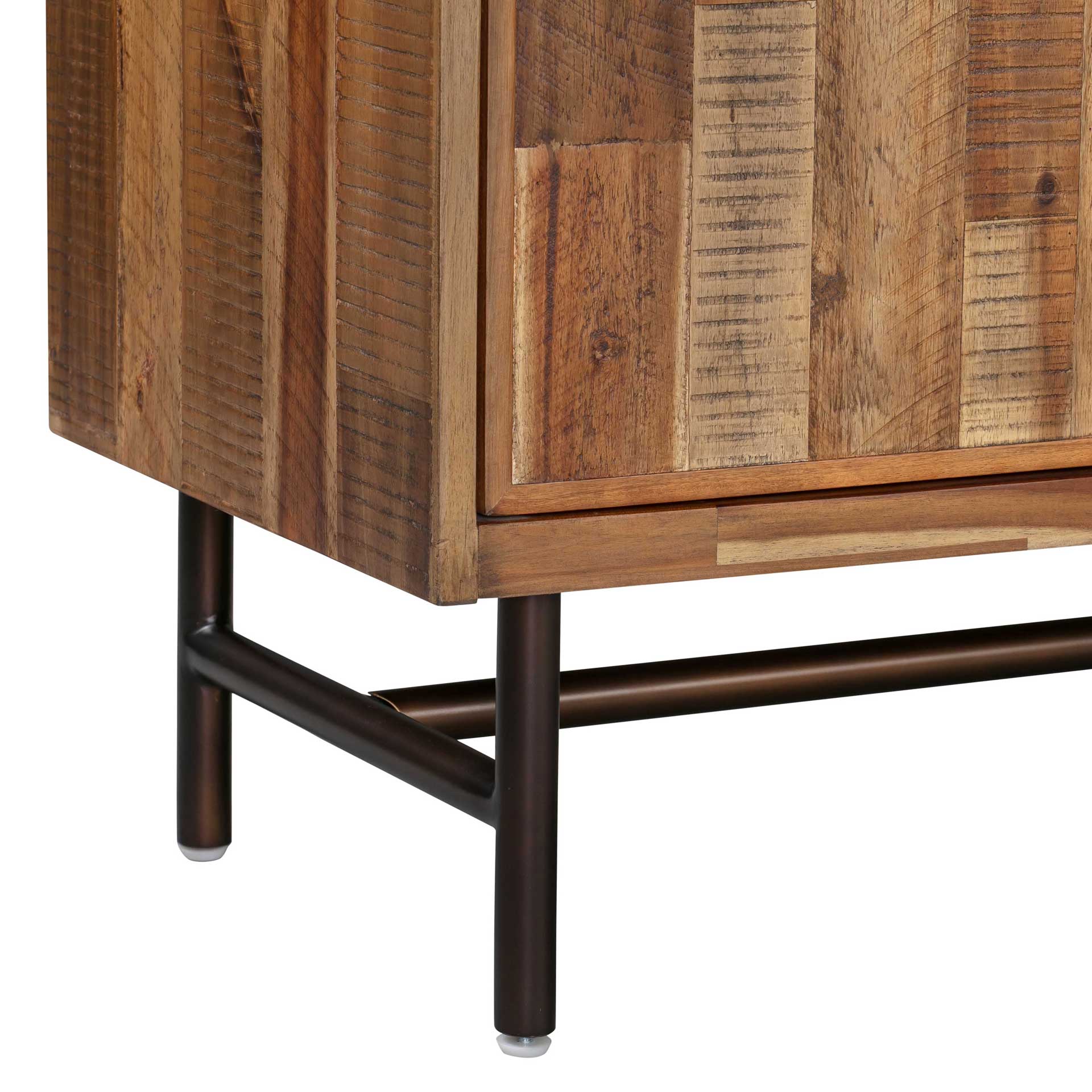 Boston Wooden Bar Cabinet Rustic/Dark Brown - Image 5