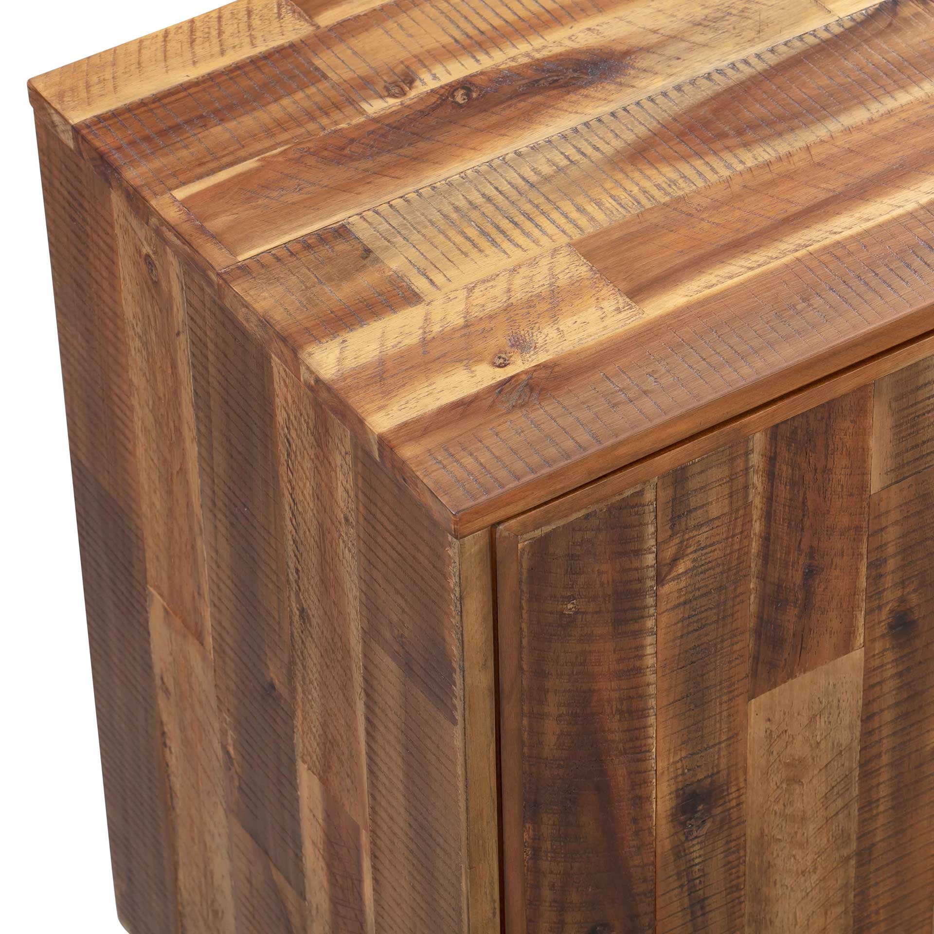 Boston Wooden Bar Cabinet Rustic/Dark Brown - Image 6