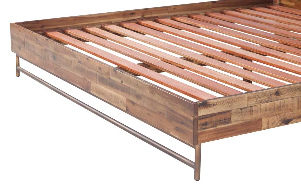 Boston Wooden Bed Brown - Image 4