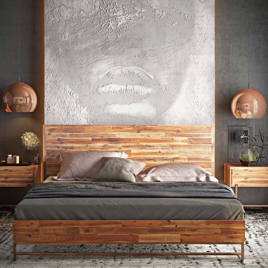 Boston Wooden Bed Brown - Image 7