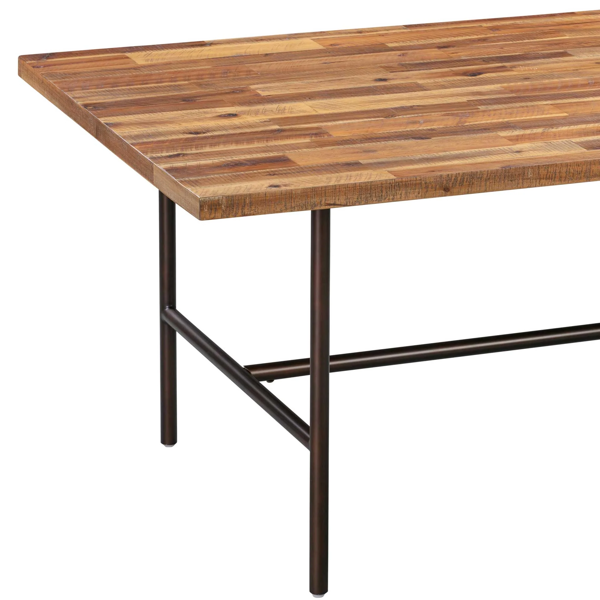 Boston Wooden Bench Rustic/Dark Brown - Image 5