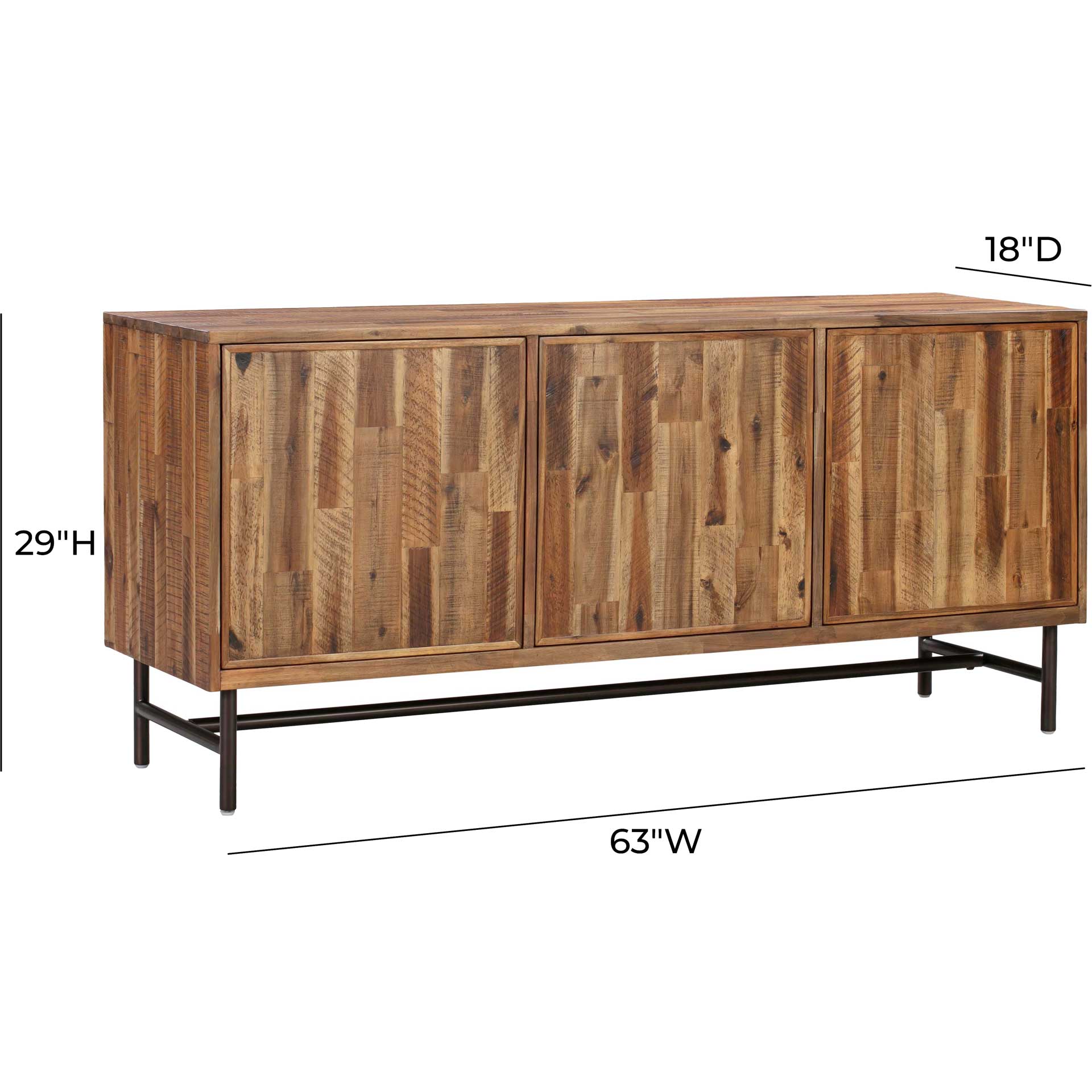 Boston Wooden Buffet Brown - Image 8