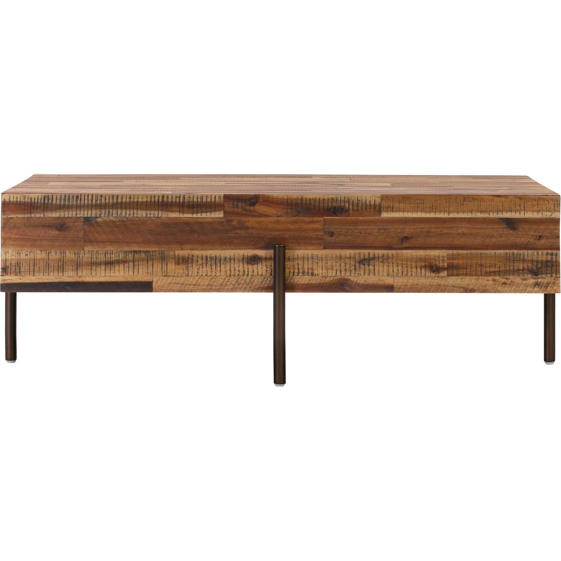 Boston Wooden Coffee Table Rustic/Dark Brown - Image 2
