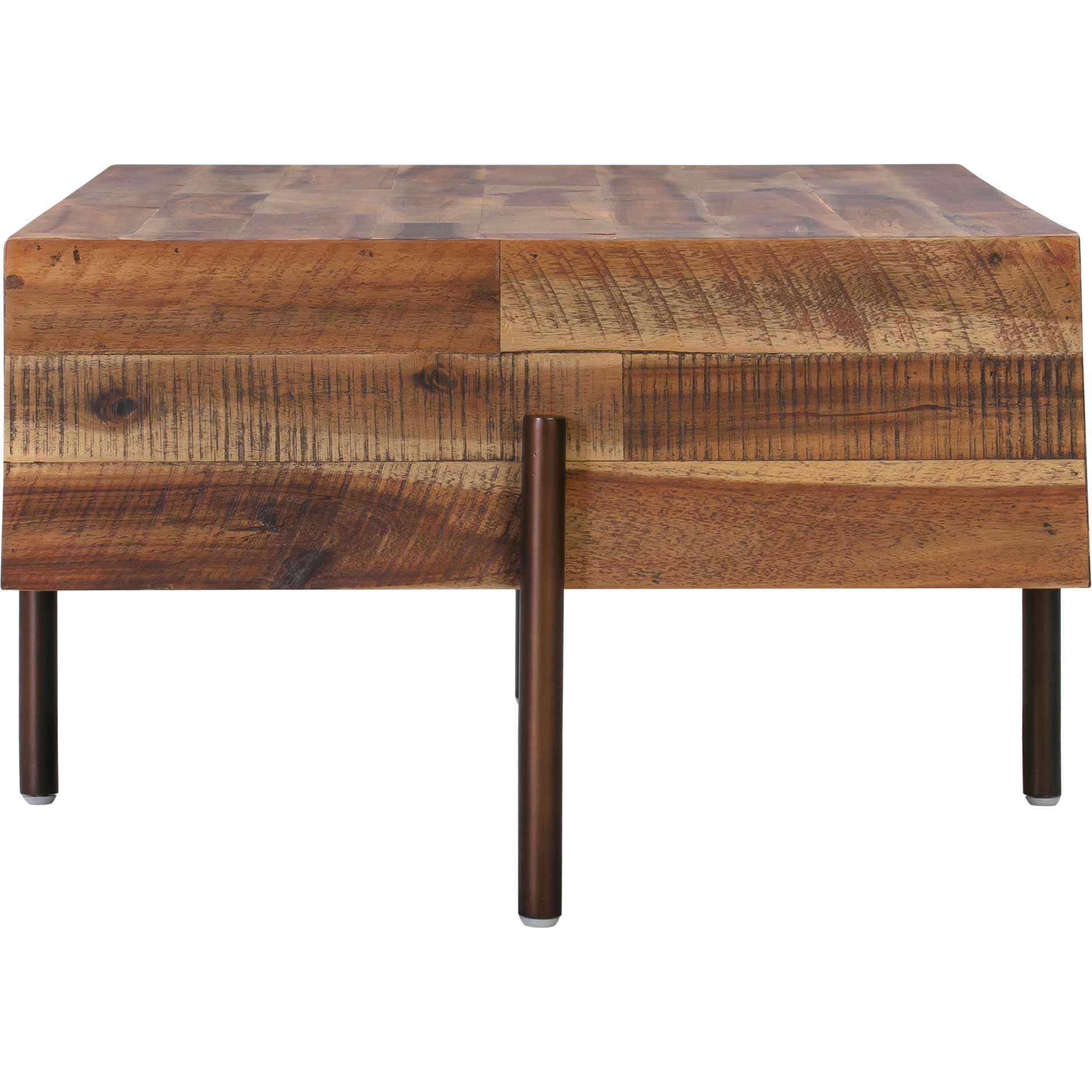 Boston Wooden Coffee Table Rustic/Dark Brown - Image 3
