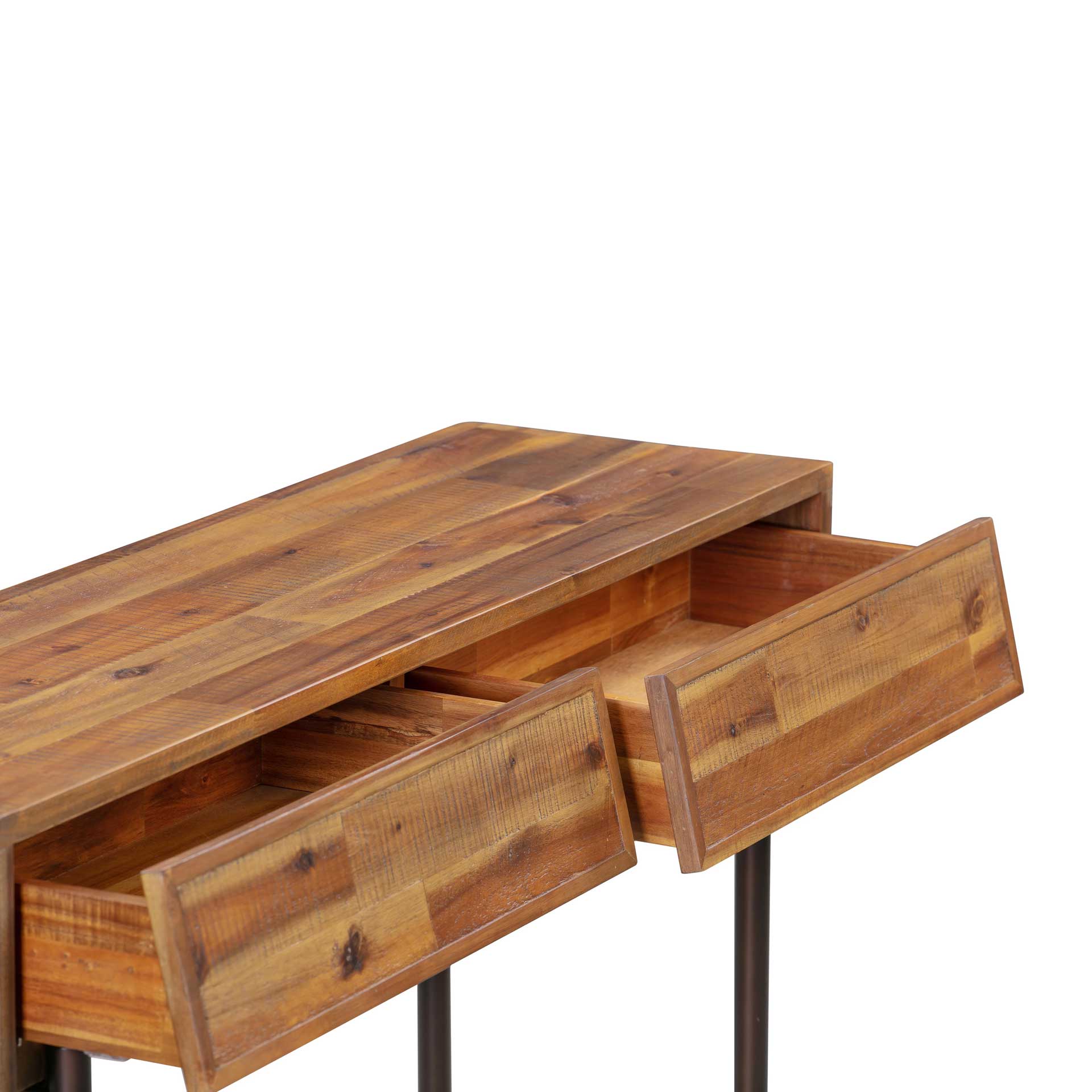 Boston Wooden Console Table Rustic/Dark Brown - Image 5