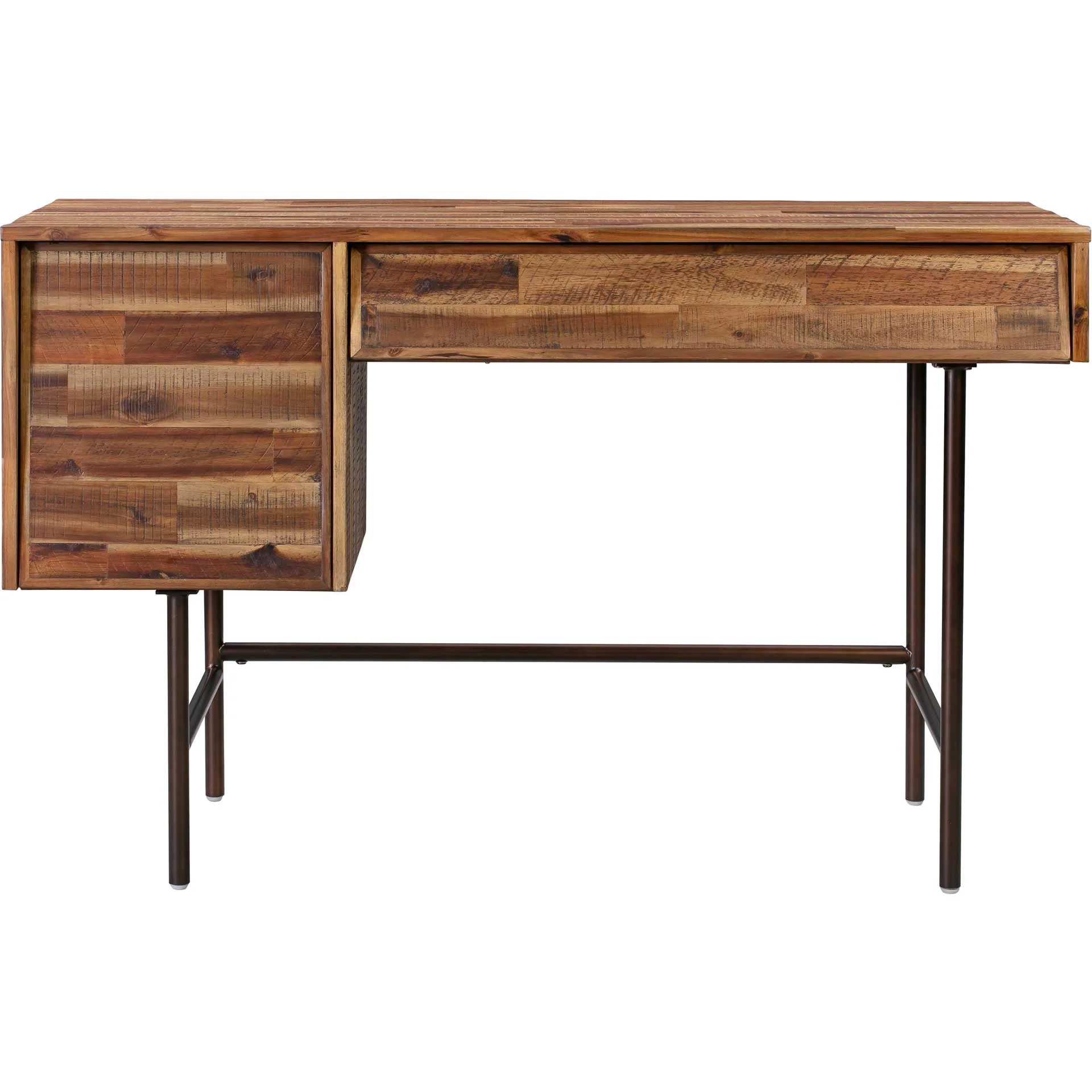 Boston Wooden Executive Desk Rustic/Dark Brown - Image 2