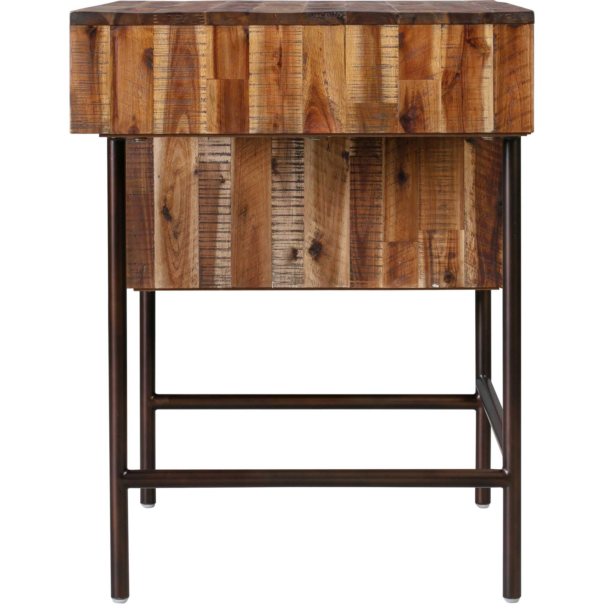 Boston Wooden Executive Desk Rustic/Dark Brown - Image 3