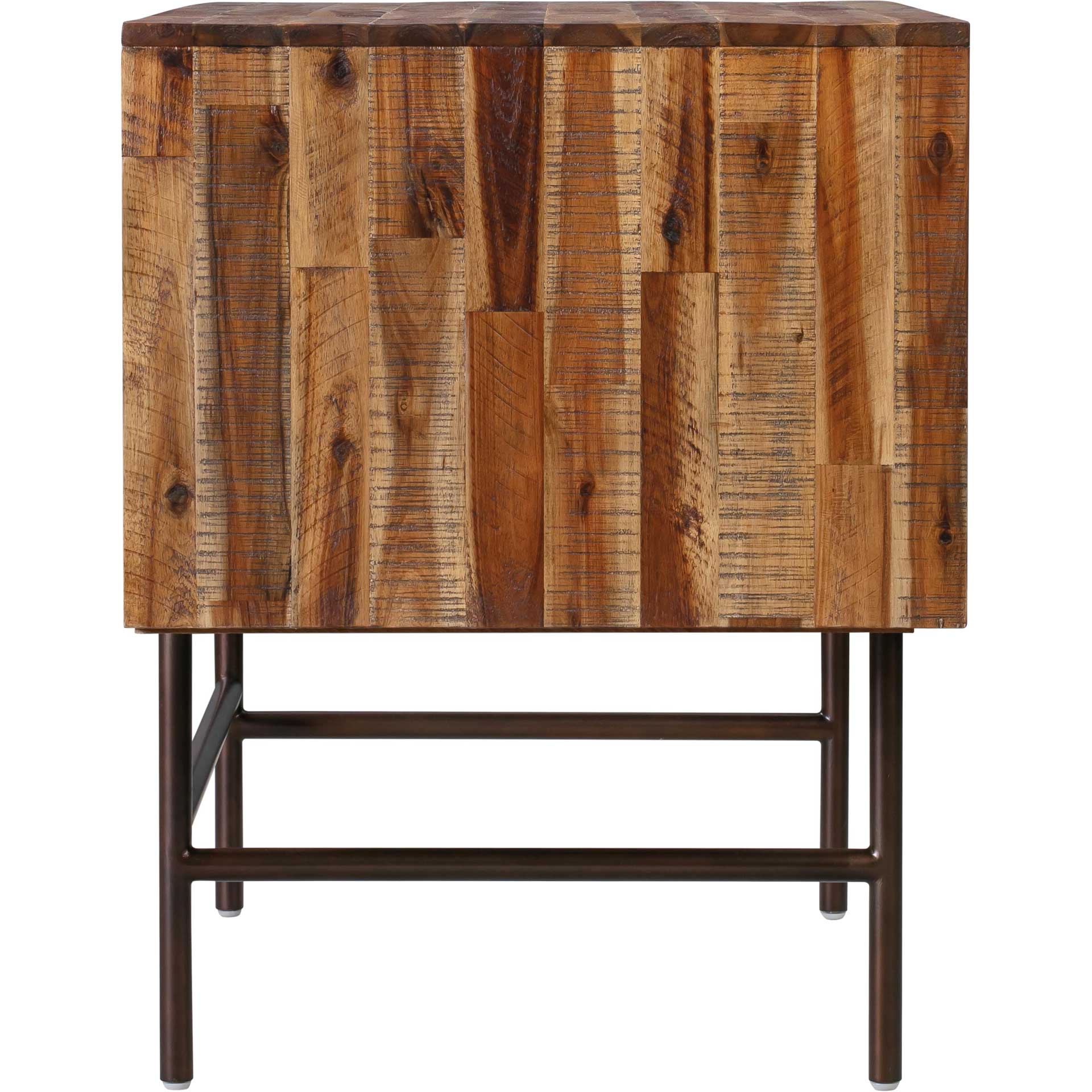 Boston Wooden Executive Desk Rustic/Dark Brown - Image 4