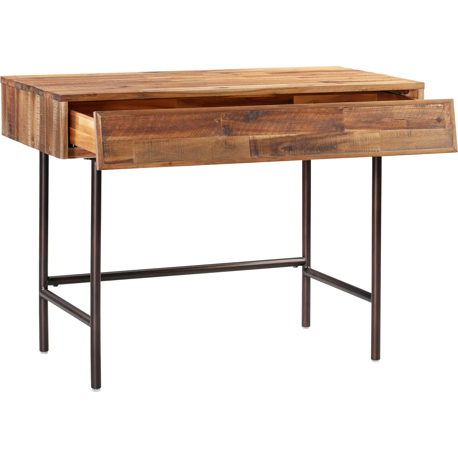 Boston Wooden Mini Desk Rustic/Dark Brown - Image 4