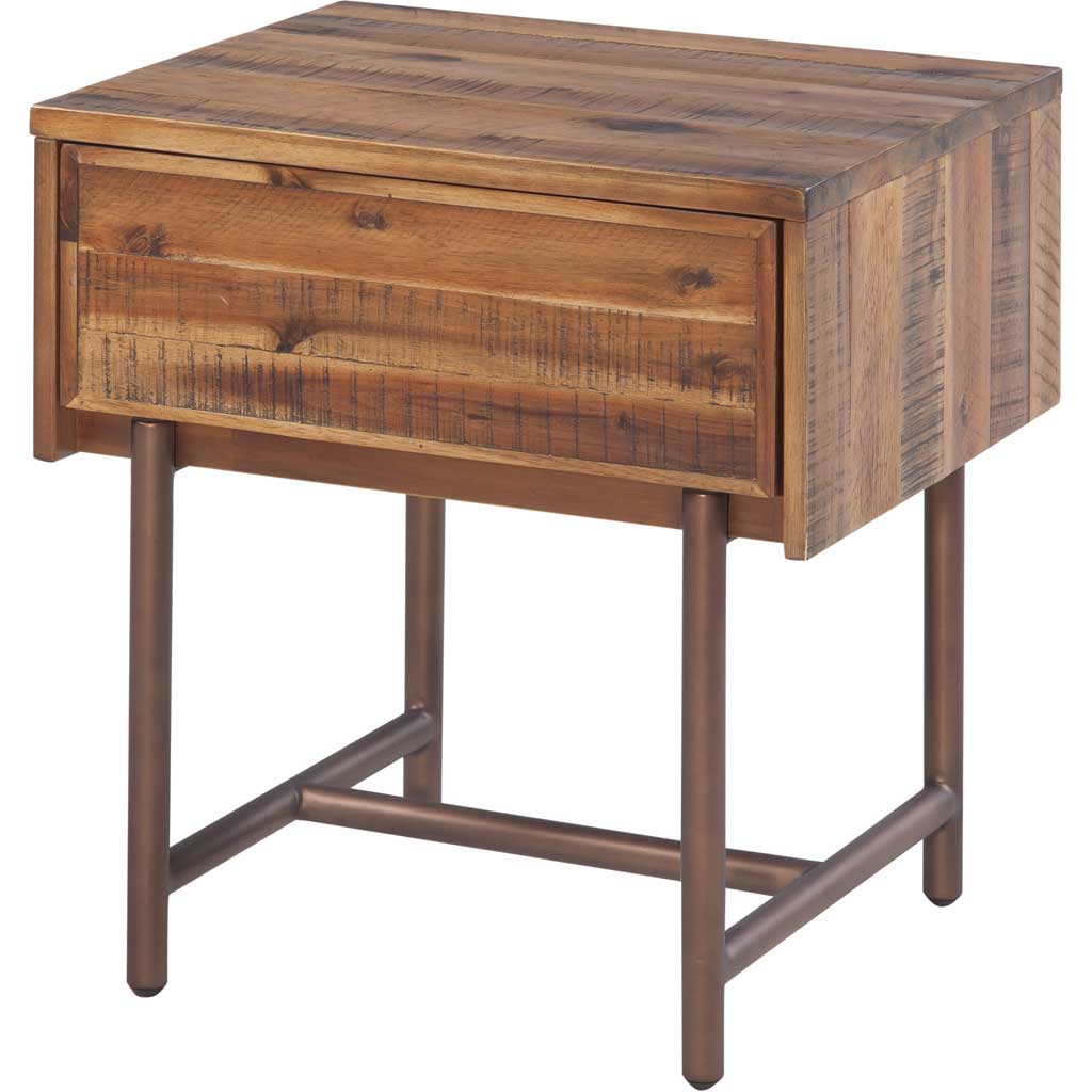 Boston Wooden Nightstand Brown - Image 2