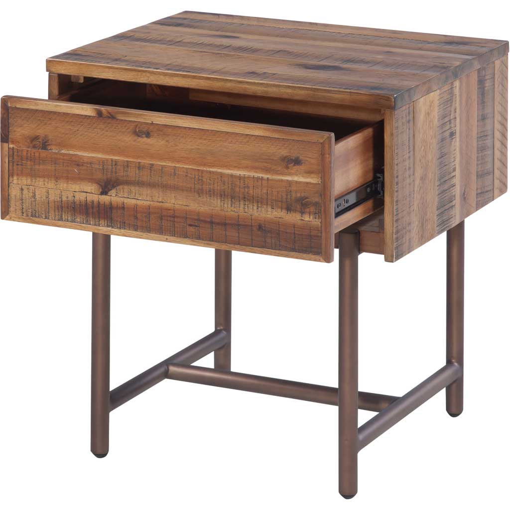 Boston Wooden Nightstand Brown - Image 3