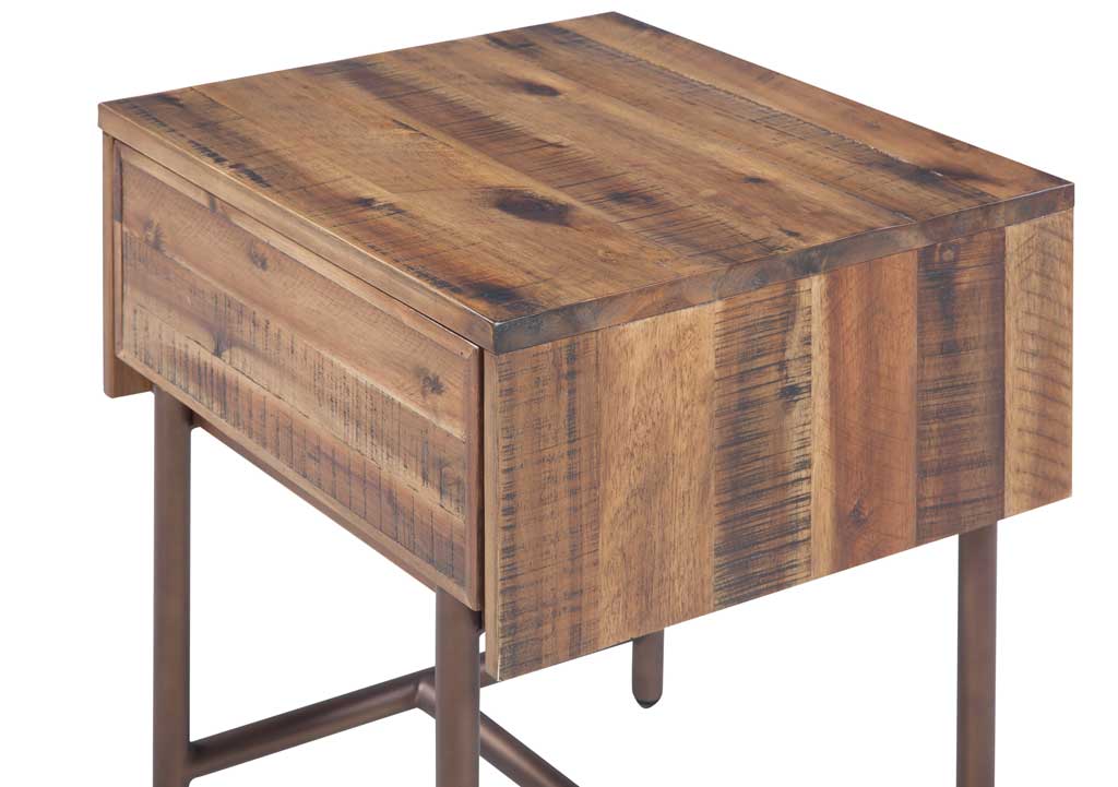 Boston Wooden Nightstand Brown - Image 4