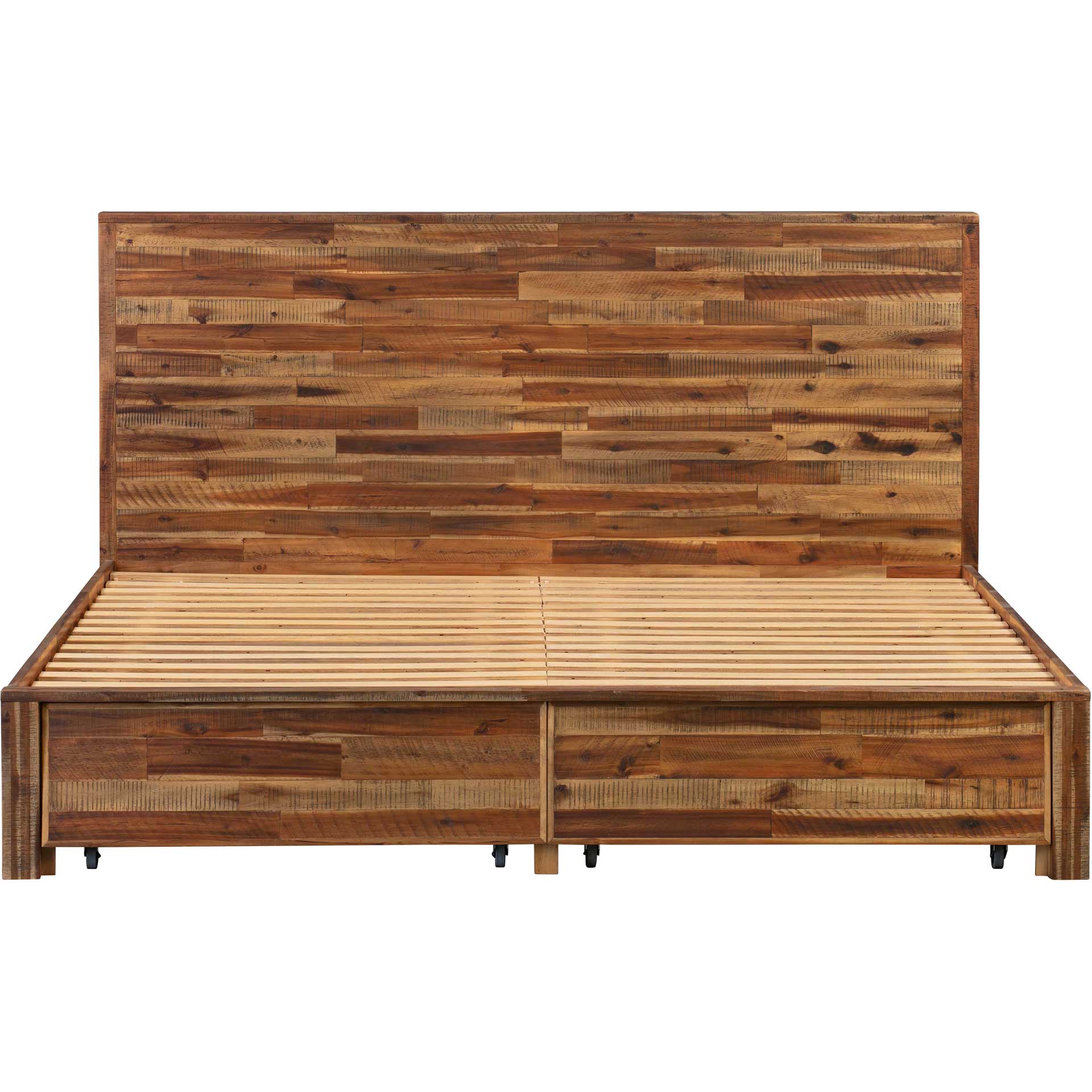 Boston Wooden Storage Bed Rustic Acacia - Image 2