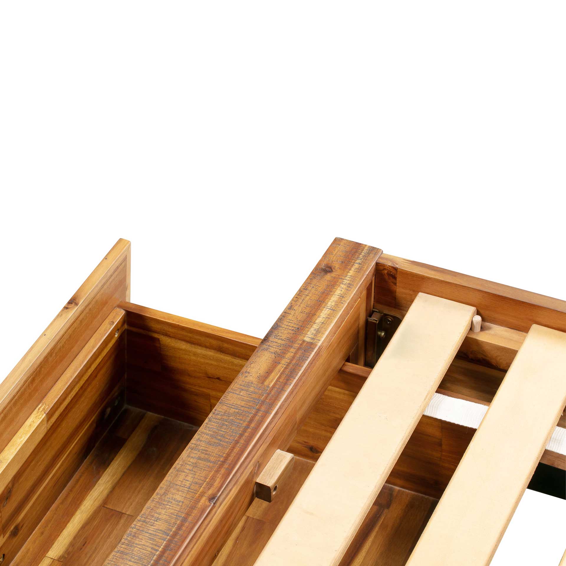 Boston Wooden Storage Bed Rustic Acacia - Image 8