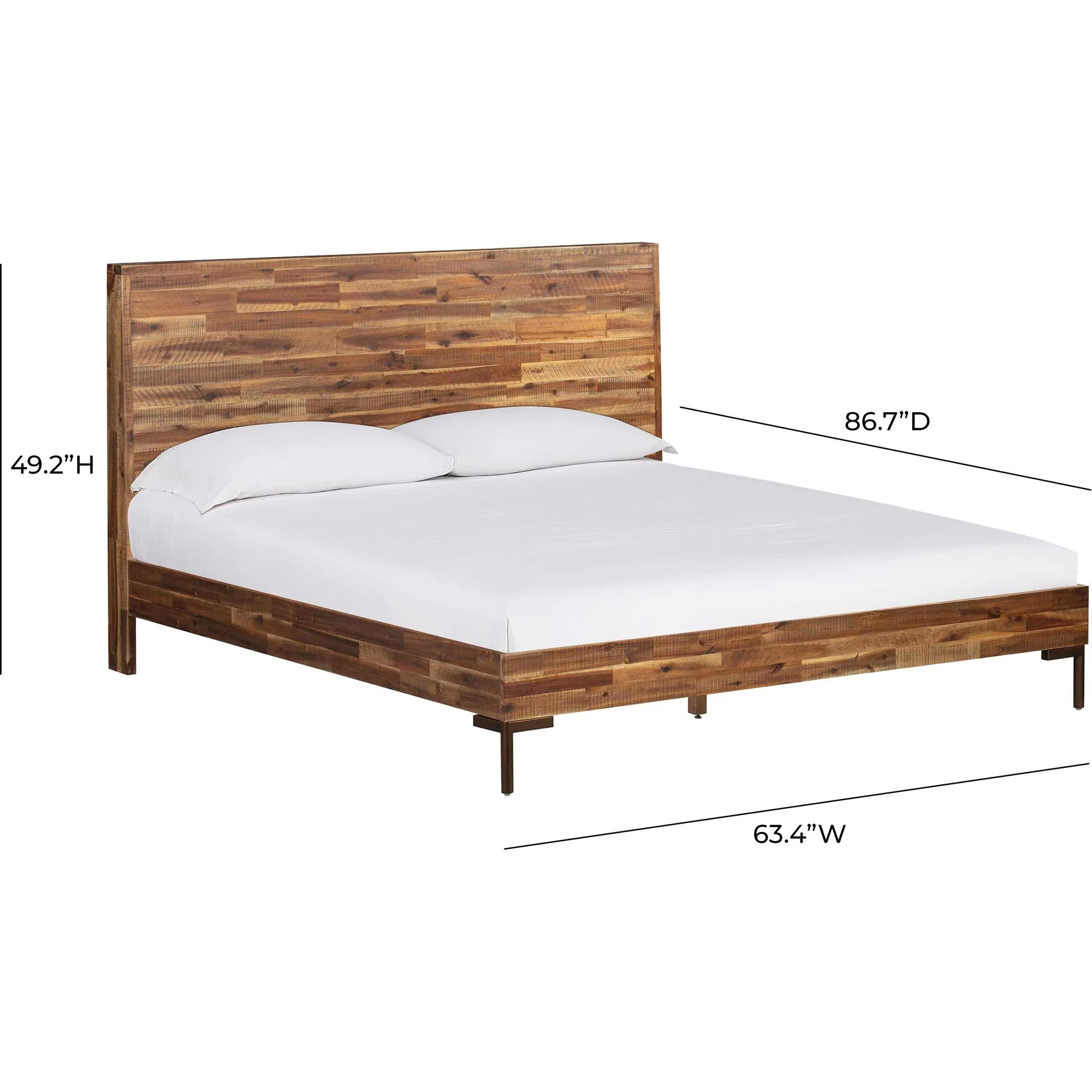 Boston Wooden Storage Bed Rustic Acacia - Image 9