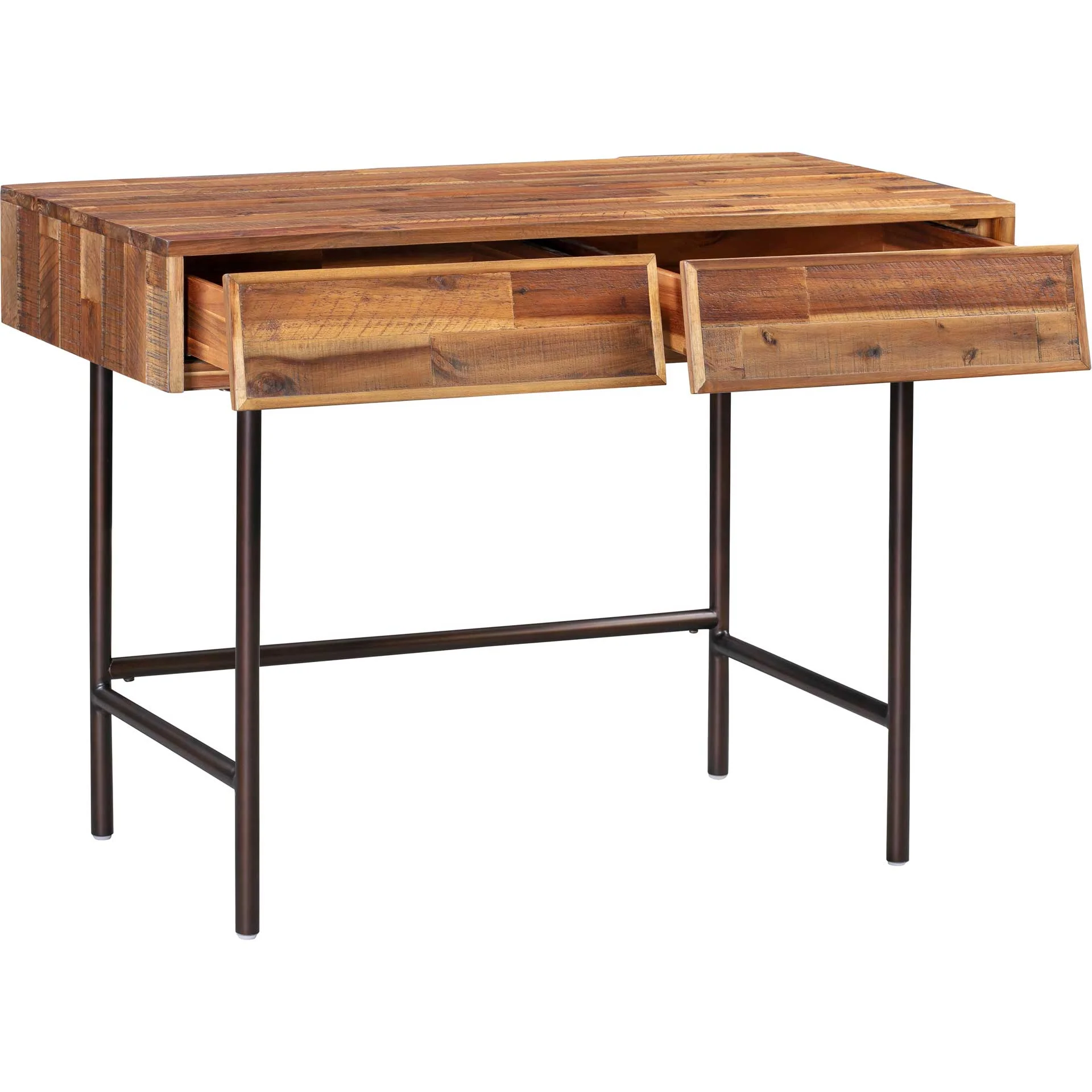 Boston Wooden Writing Desk Rustic/Dark Brown - Image 4