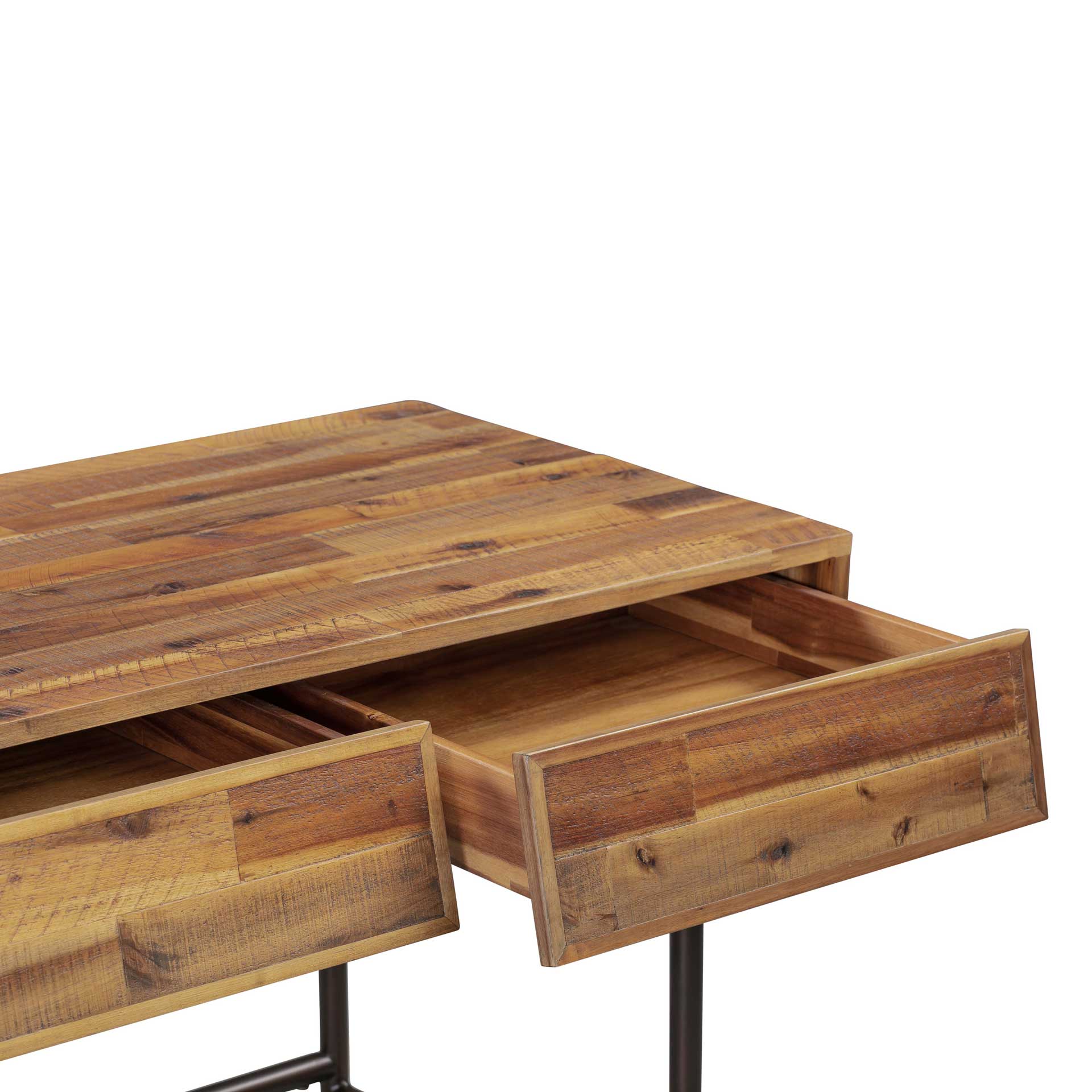 Boston Wooden Writing Desk Rustic/Dark Brown - Image 5