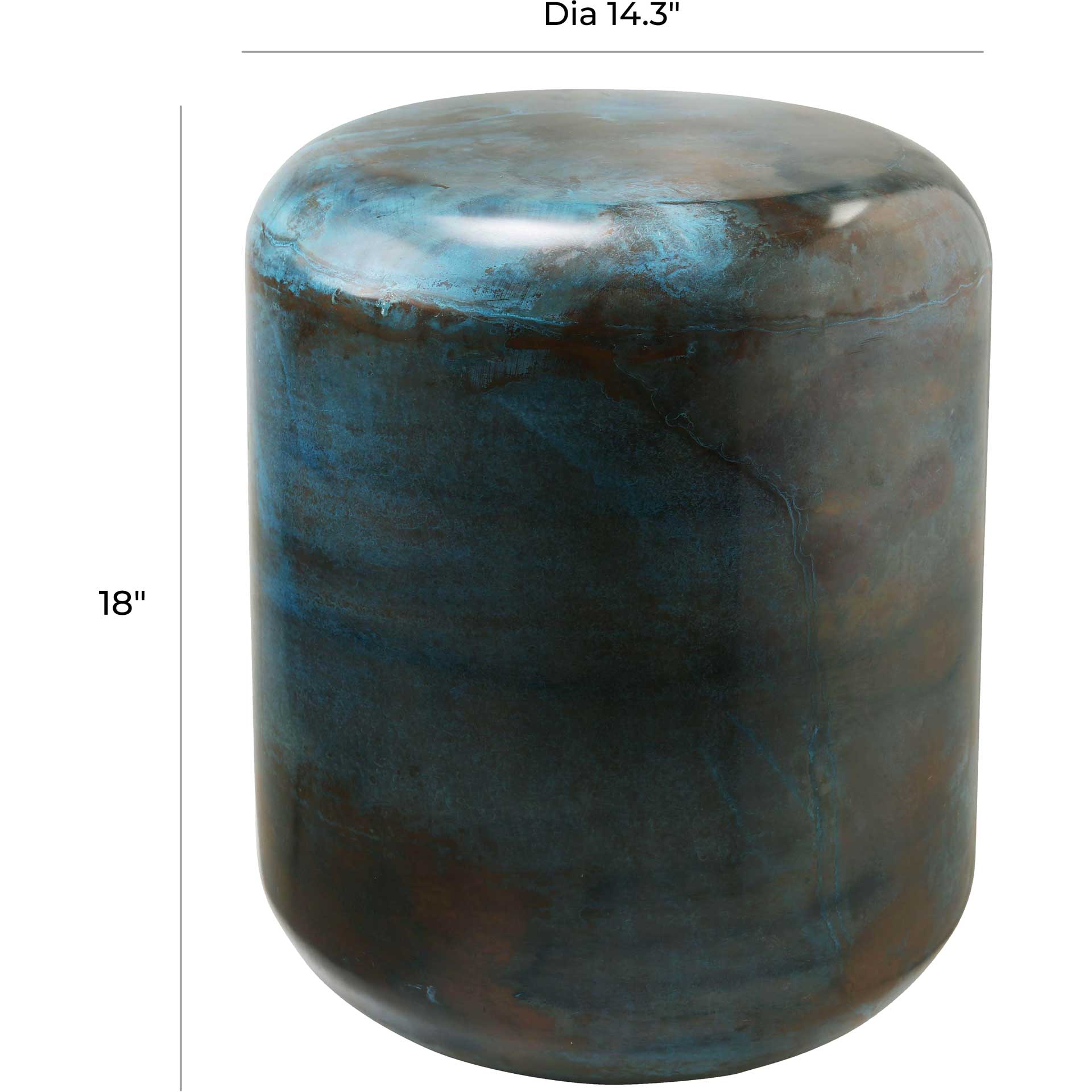 Bottle Steel Stool Blue - Image 4