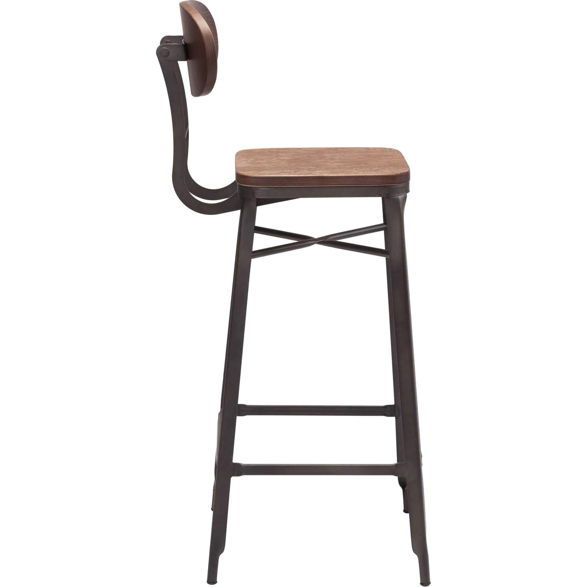 Boutique Bar Chair Brown/Antique Black - Image 2