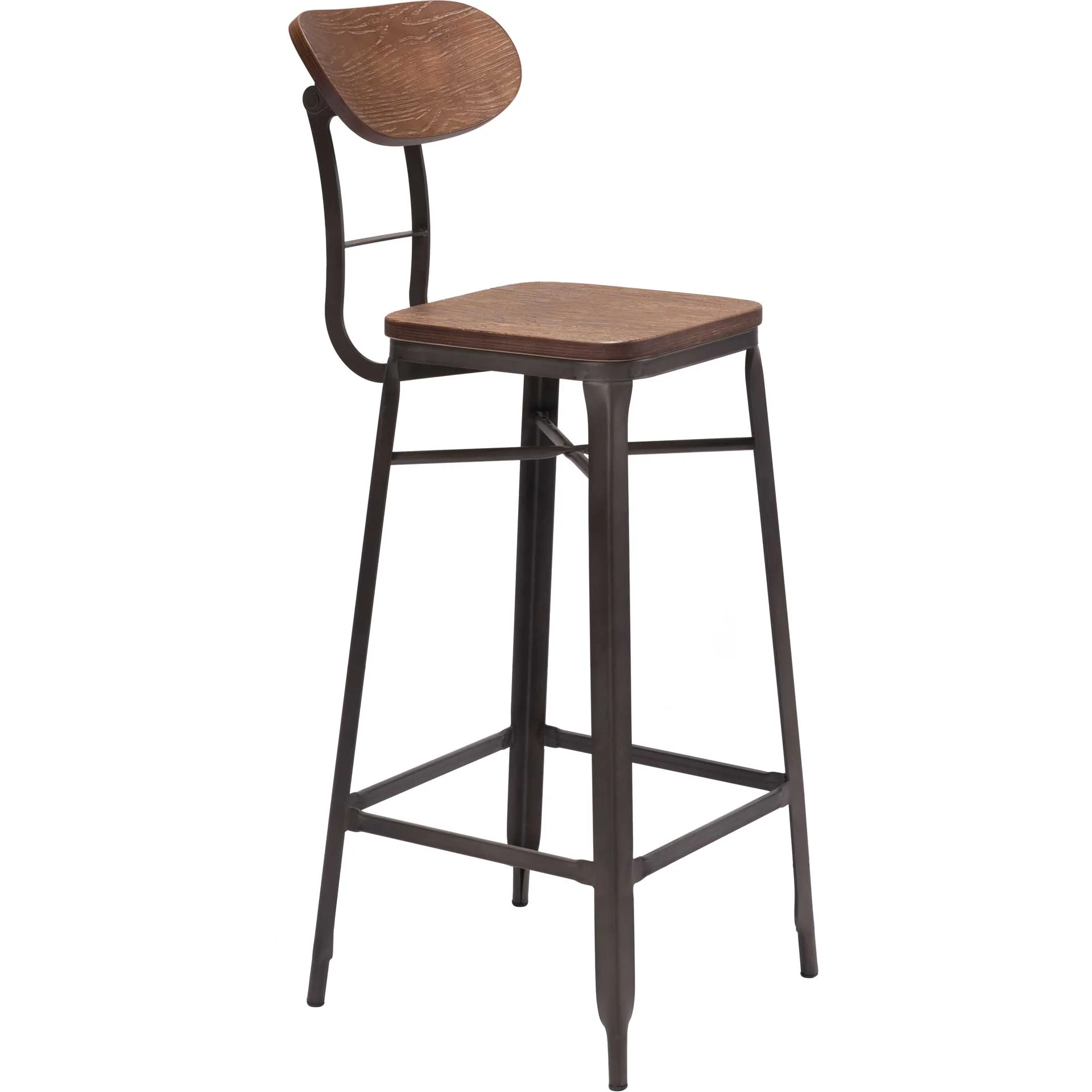 Boutique Bar Chair Brown/Antique Black - Image 5