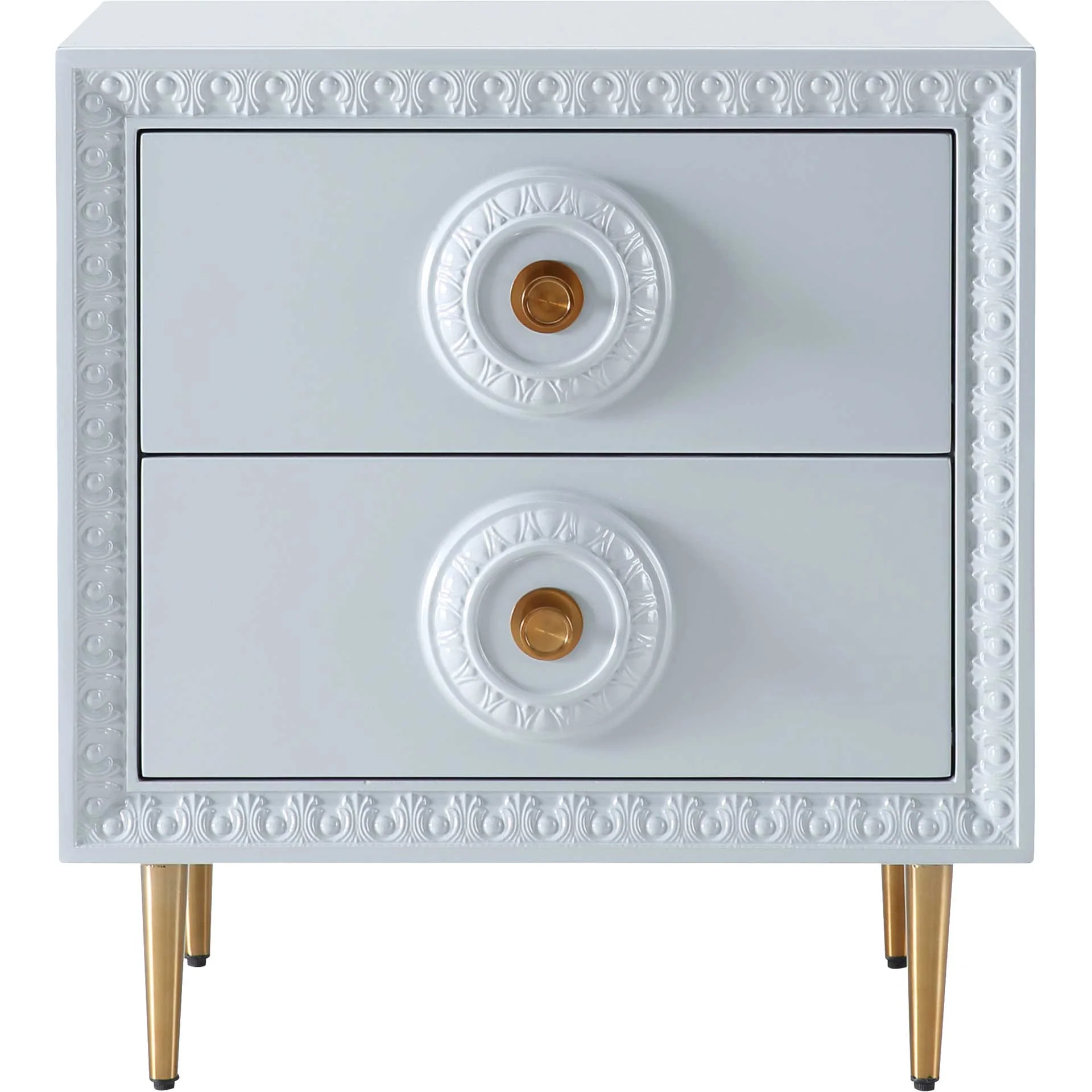 Bowie Lacquer Side Table Light Gray - Image 2