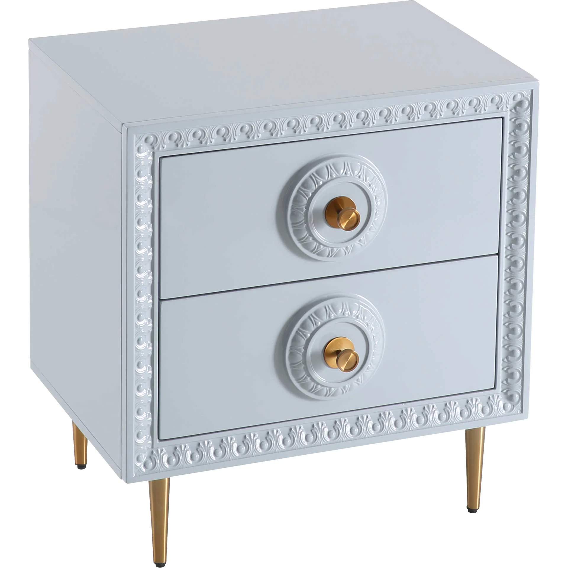 Bowie Lacquer Side Table Light Gray - Image 3