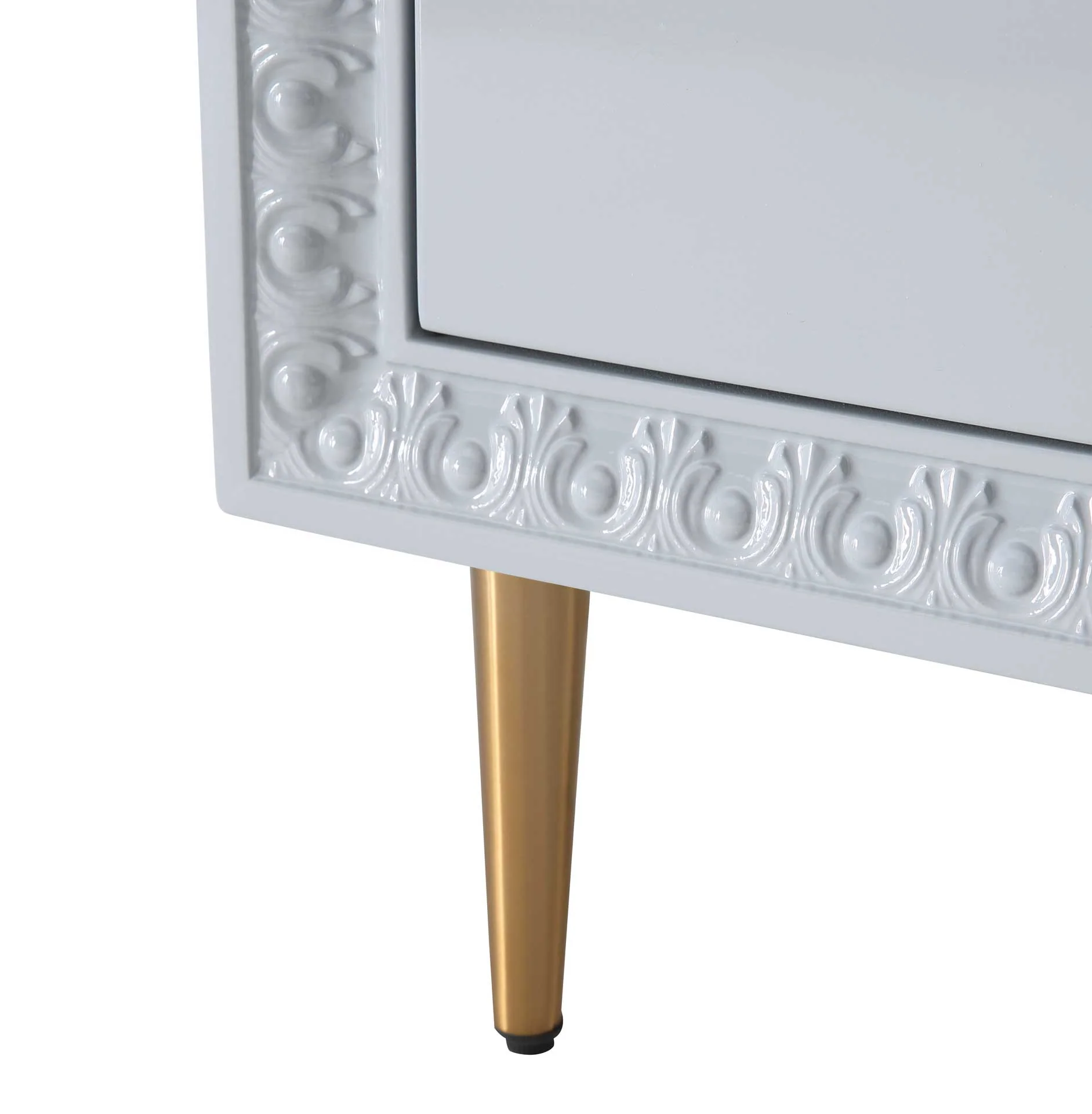 Bowie Lacquer Side Table Light Gray - Image 6
