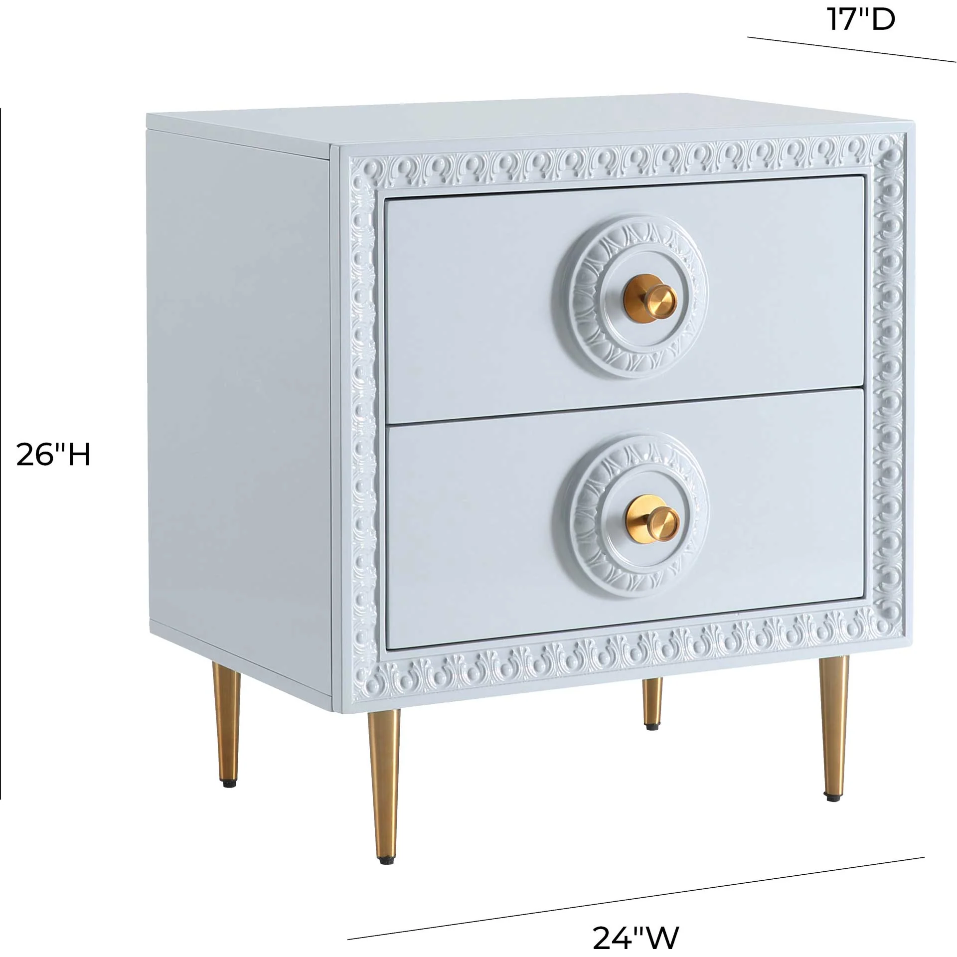 Bowie Lacquer Side Table Light Gray - Image 8
