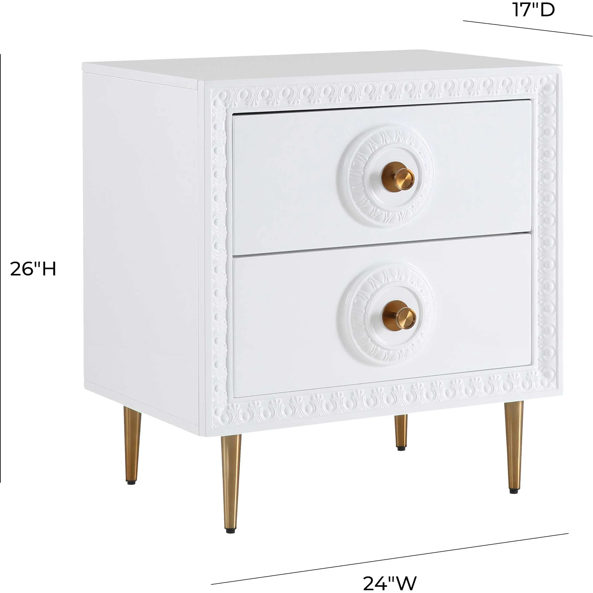Bowie Lacquer Side Table White - Image 8