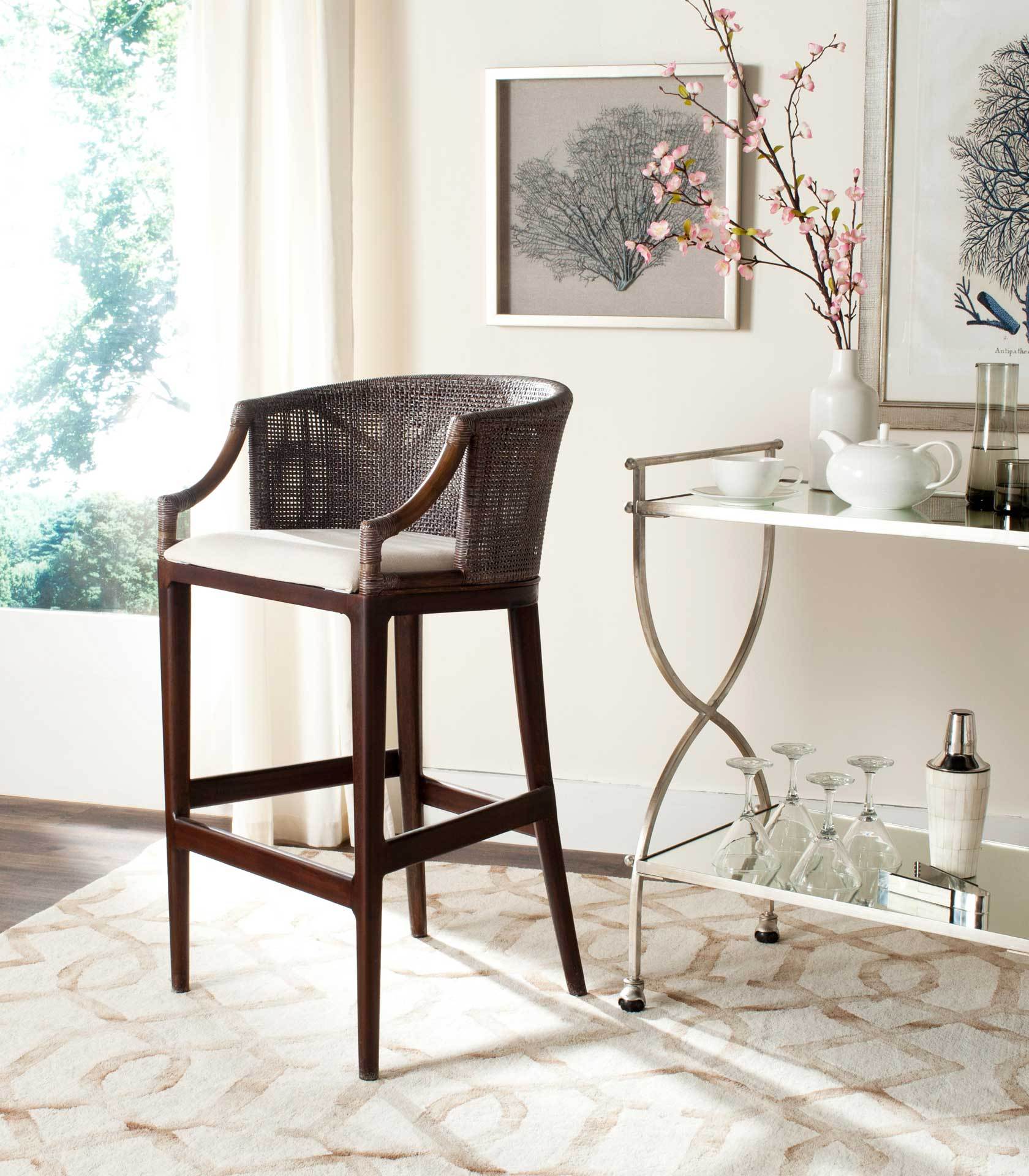 Braden Bar Stool Brown/Ivory - Image 4