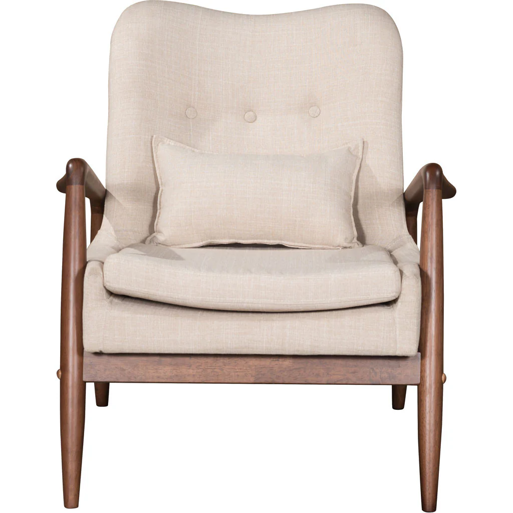 Braden Lounge Chair & Ottoman Beige - Image 4